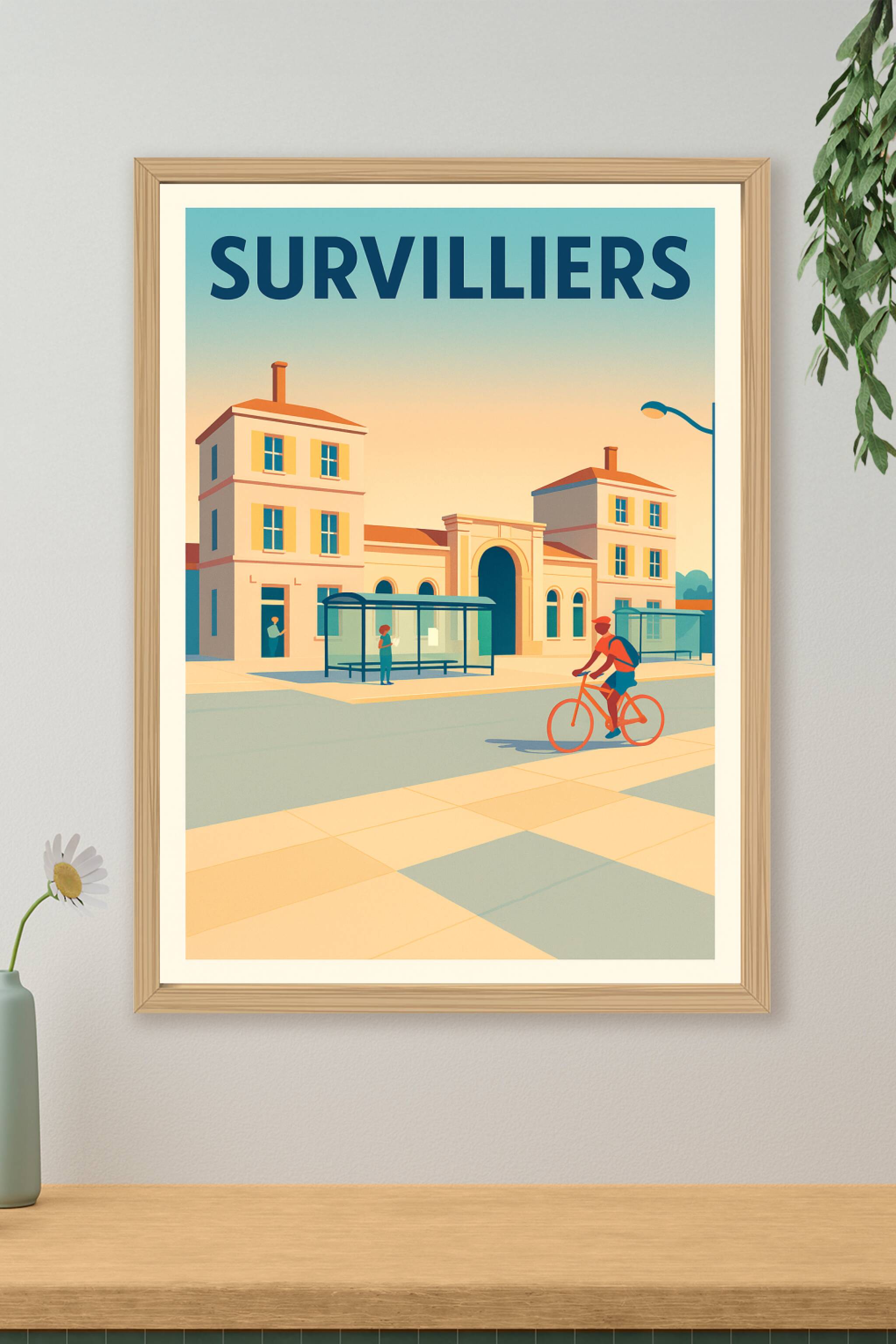 Affiche de Survilliers - L'élégance urbaine au cœur du quotidien