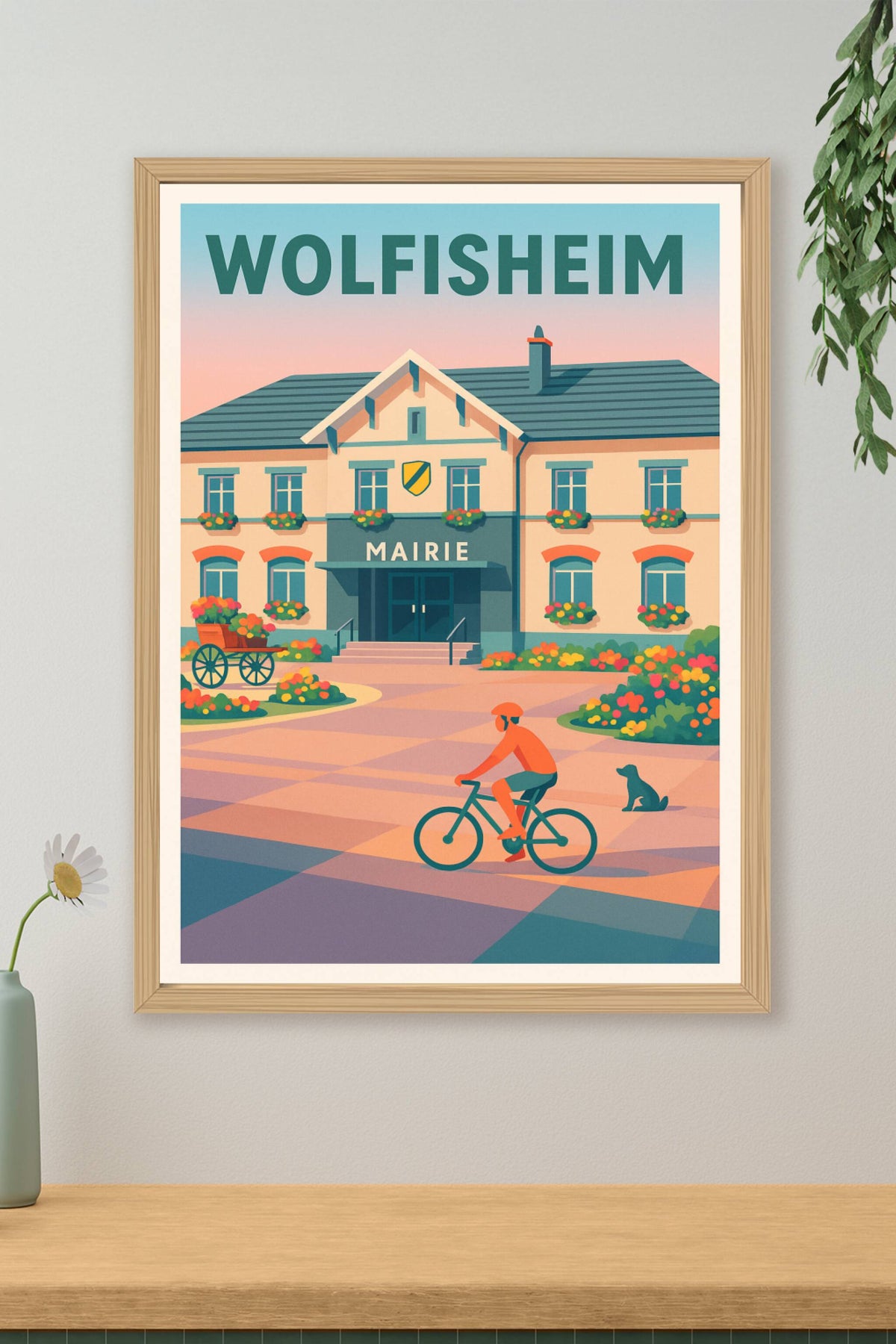 Affiche de Wolfisheim - Charme et douceur de la mairie en plein jour