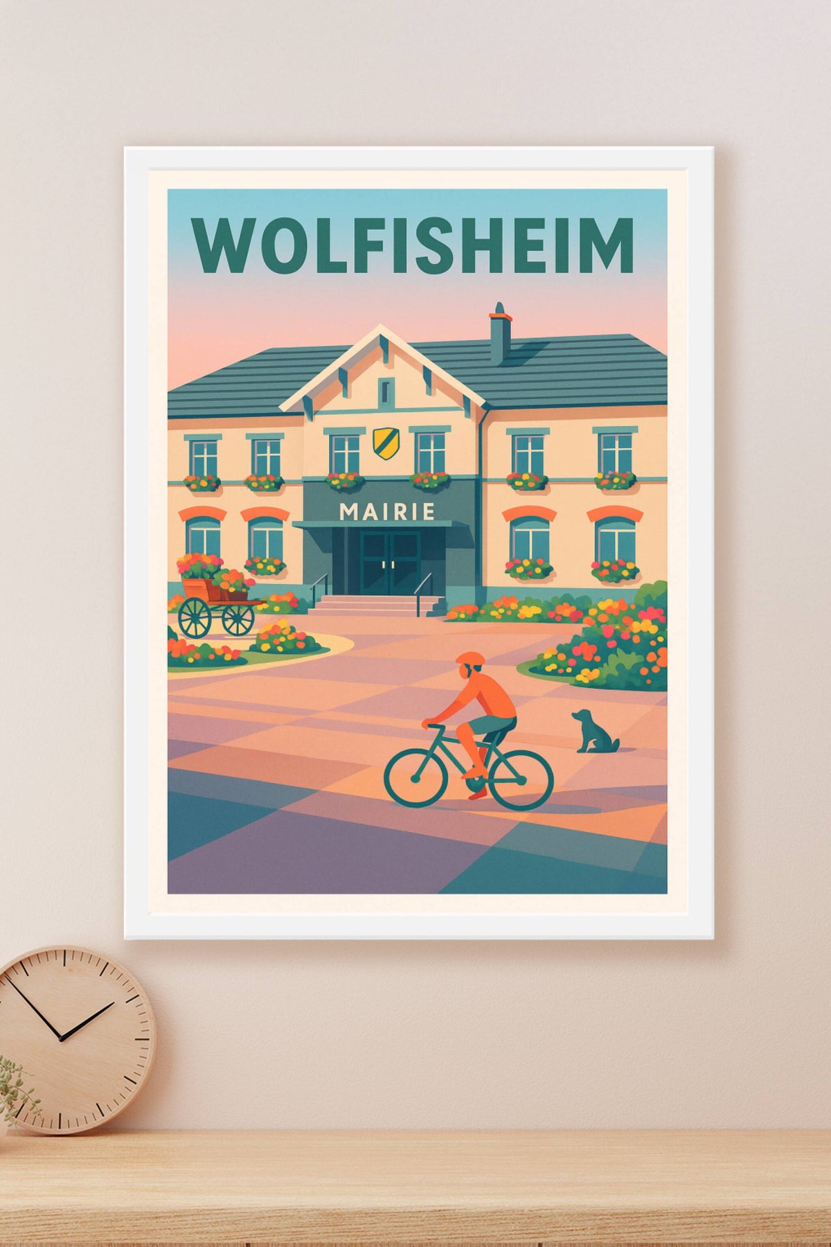 Affiche de Wolfisheim - Charme et douceur de la mairie en plein jour