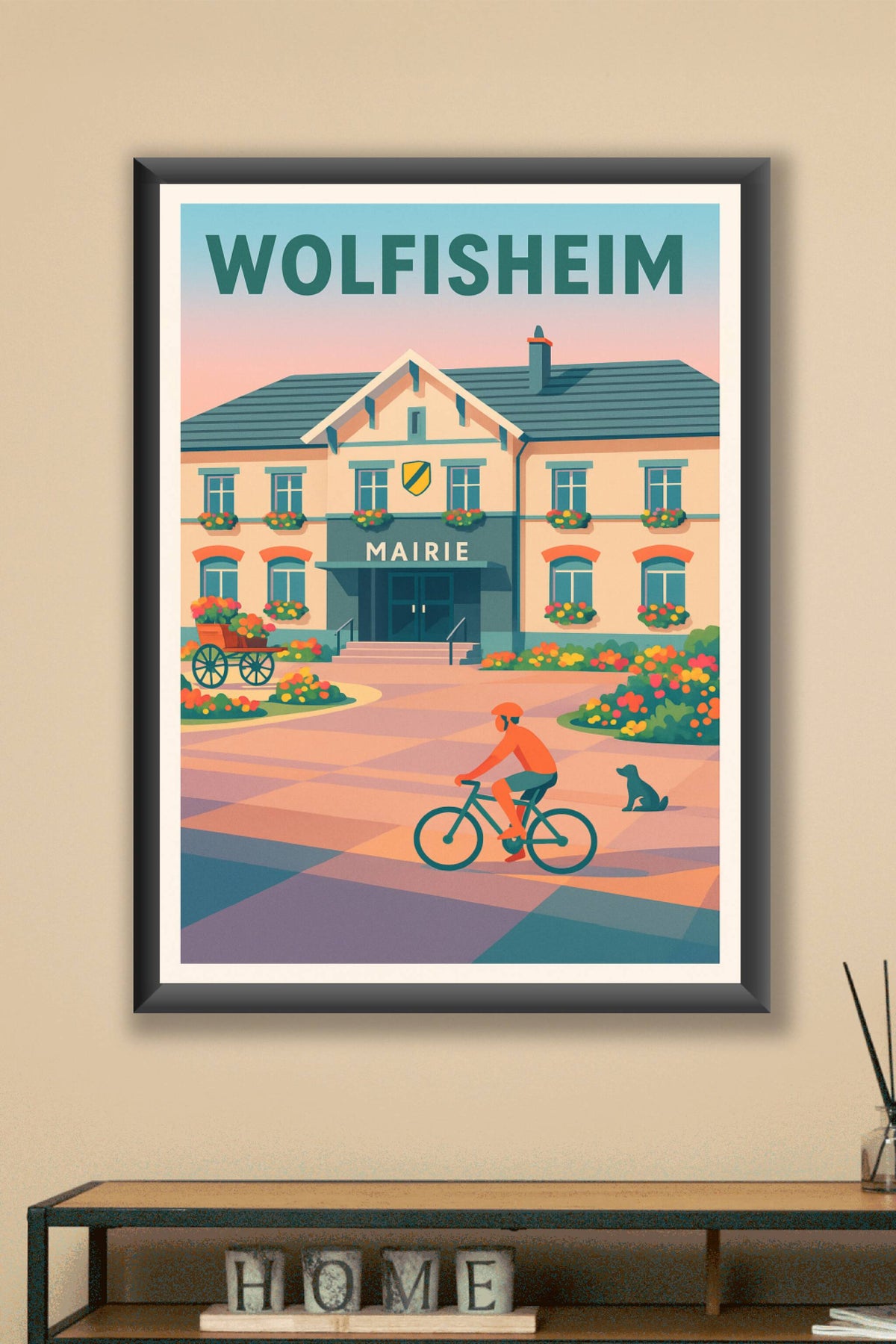 Affiche de Wolfisheim - Charme et douceur de la mairie en plein jour