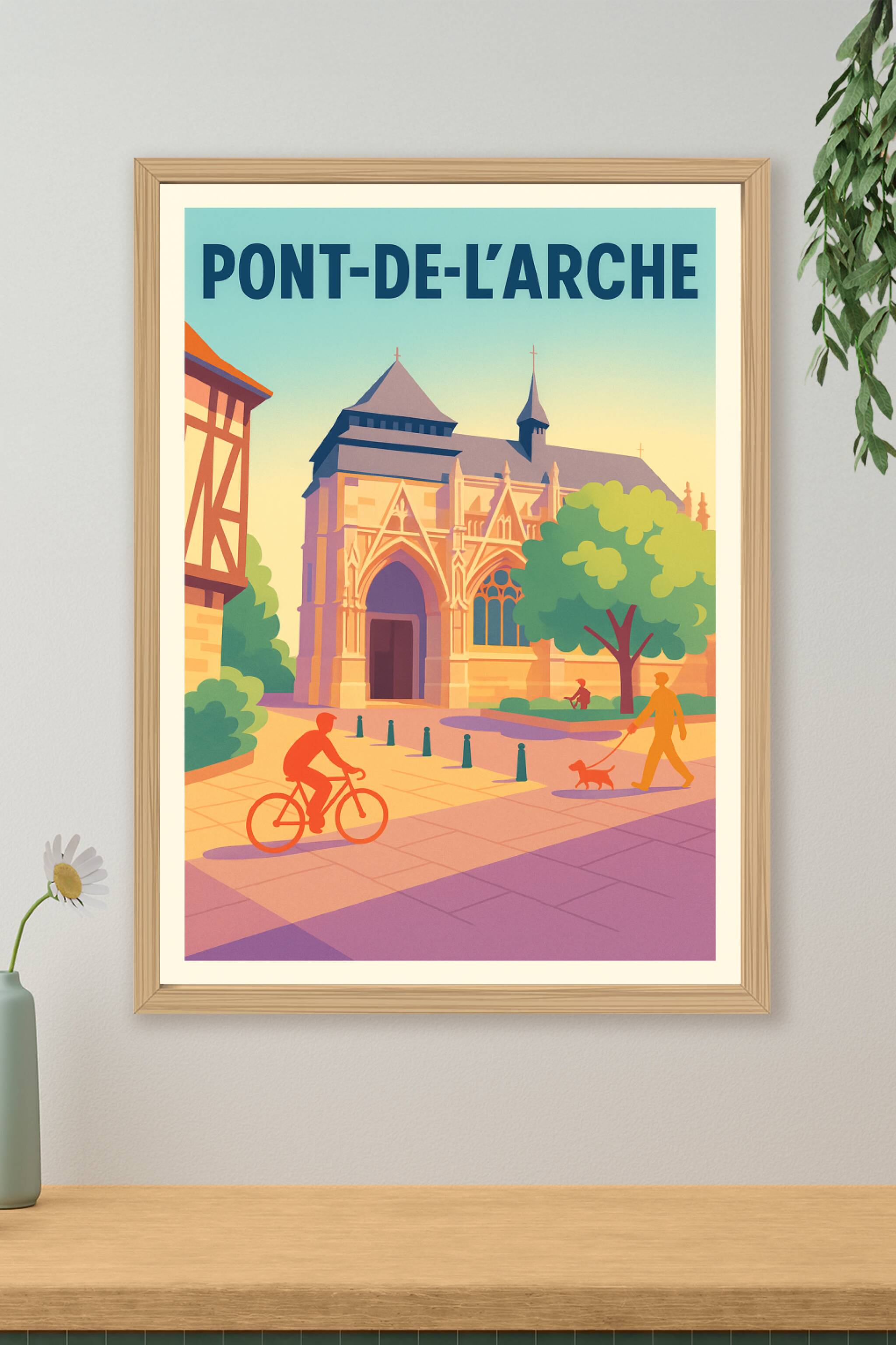 Affiche de Pont-de-l'Arche - L'élégance historique au cœur de la ville