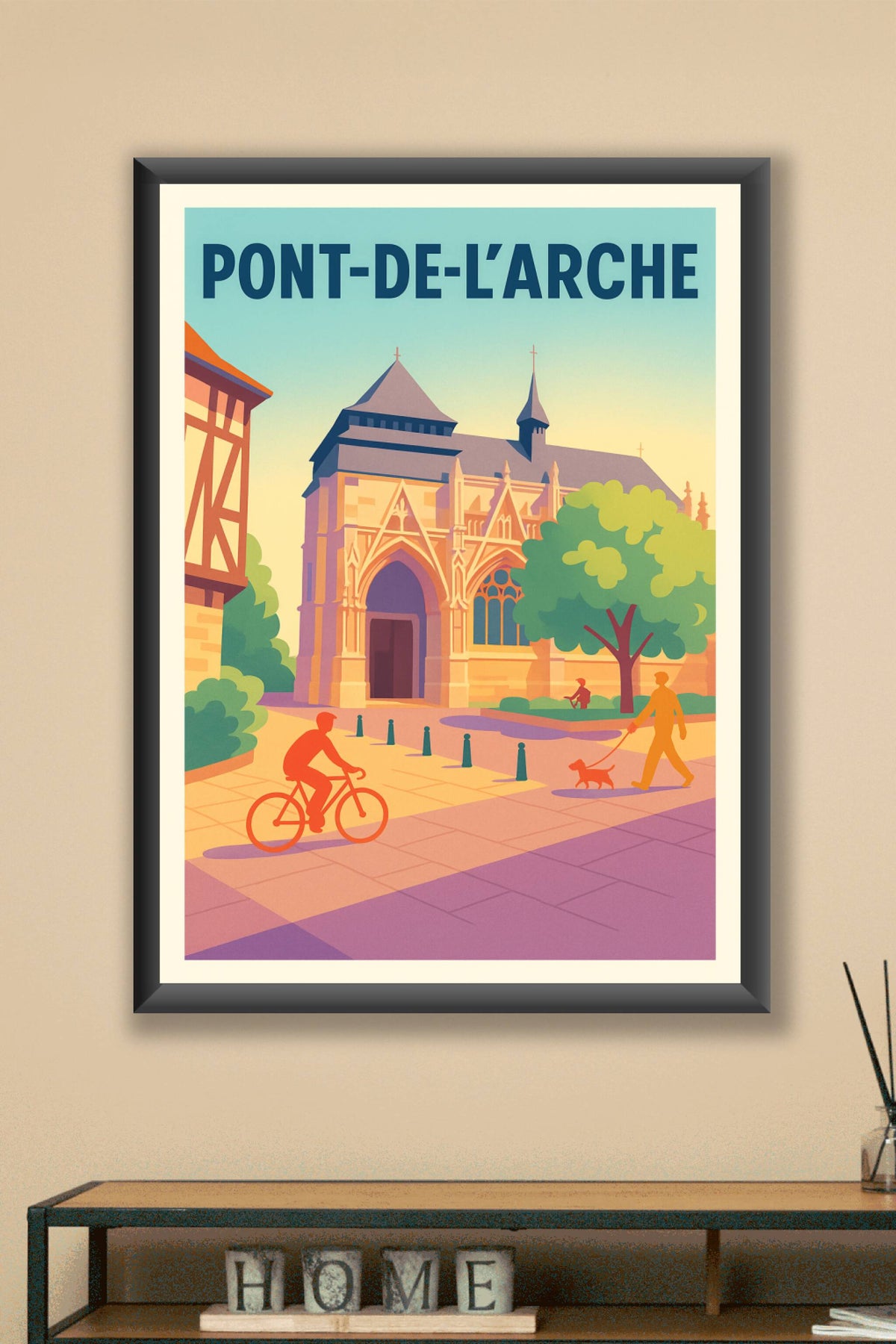 Affiche de Pont-de-l'Arche - L'élégance historique au cœur de la ville