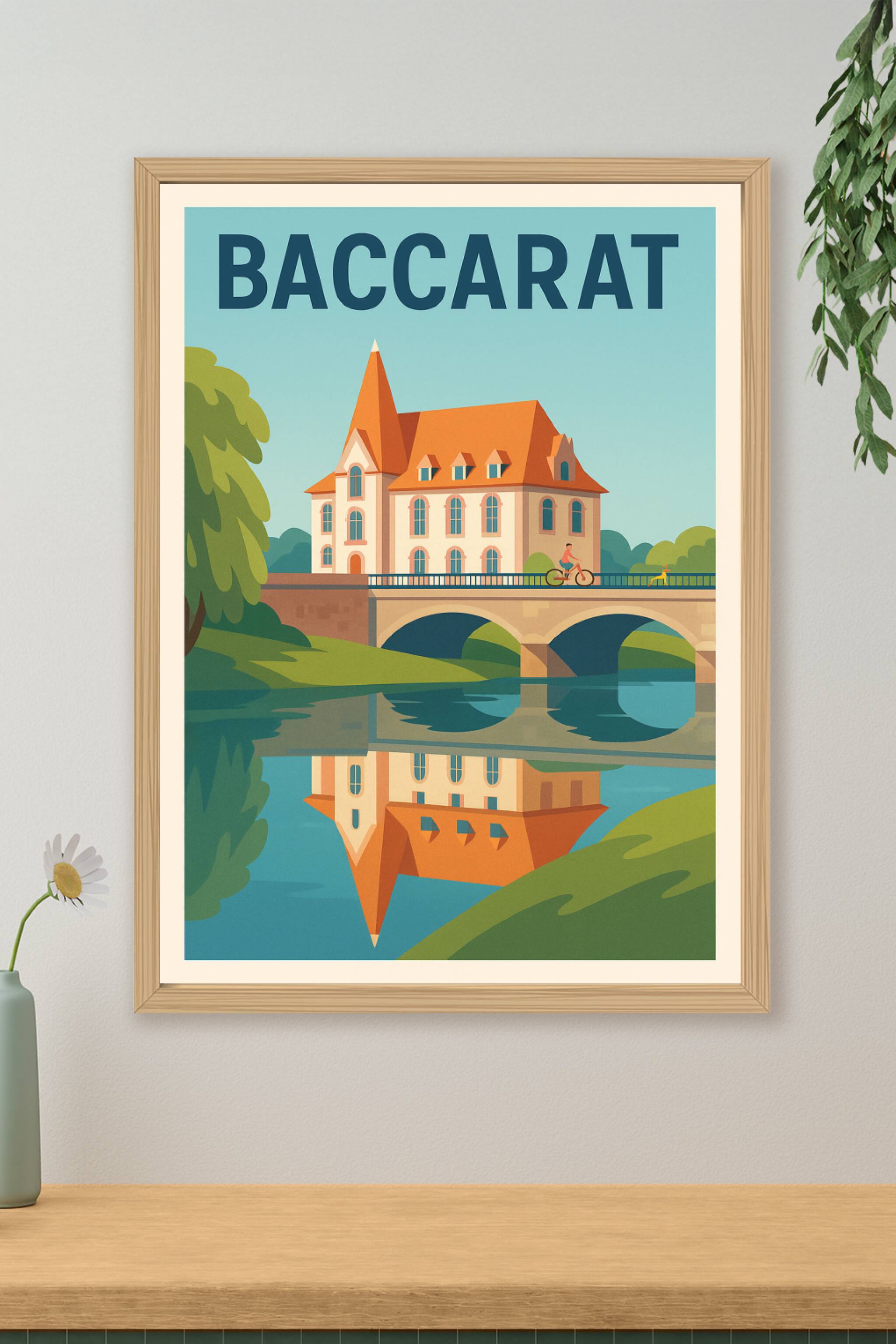 Affiche de Baccarat - Élégance et Reflets sur la Meurthe