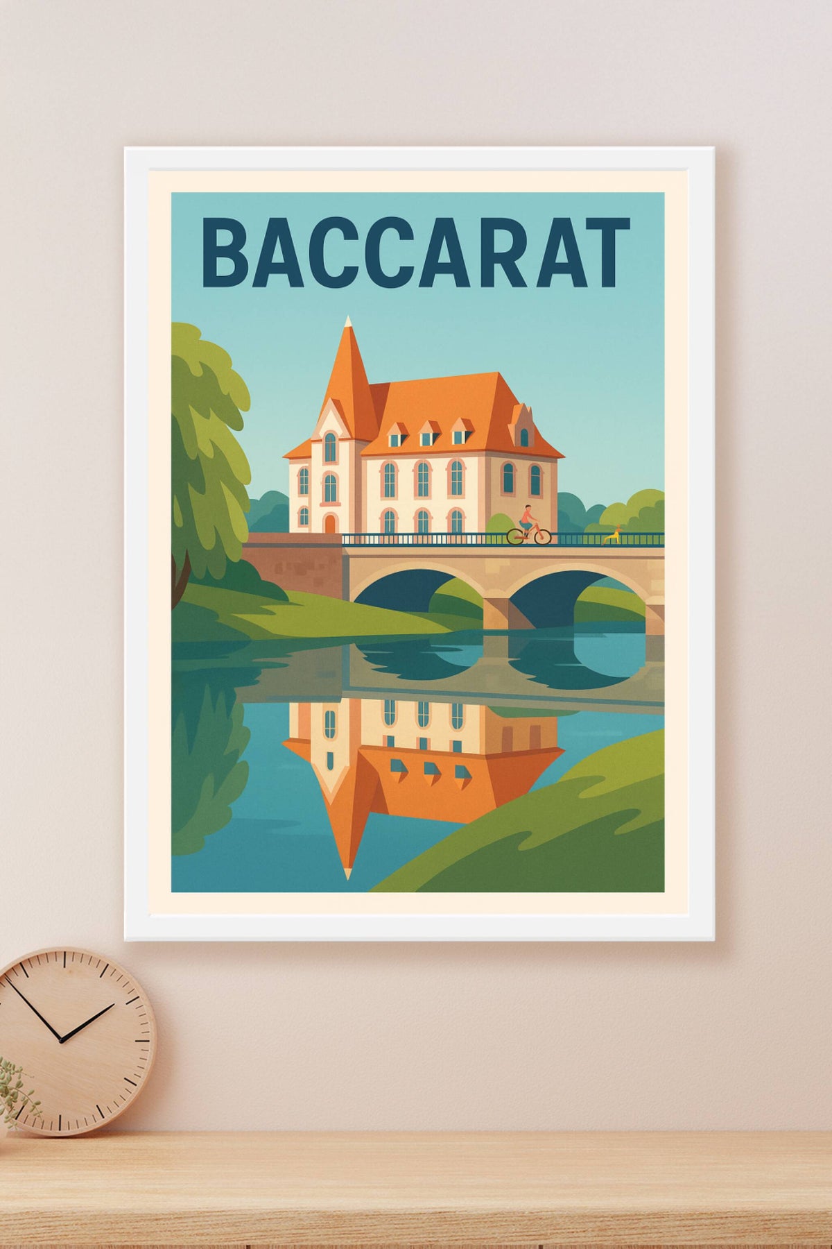 Affiche de Baccarat - Élégance et Reflets sur la Meurthe