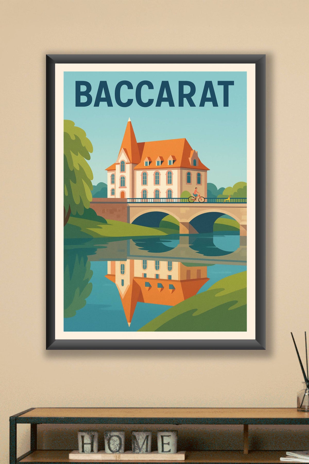 Affiche de Baccarat - Élégance et Reflets sur la Meurthe