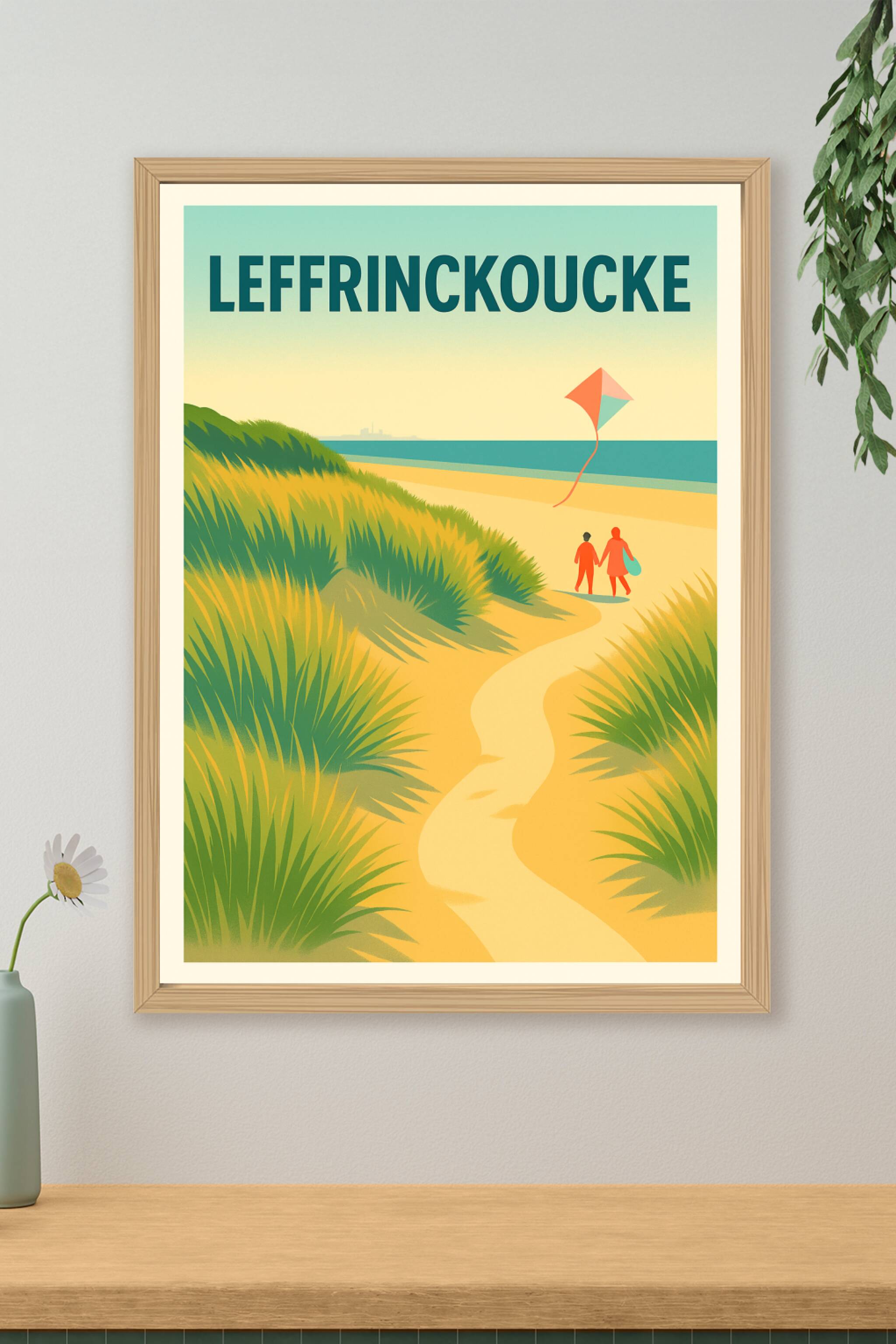 Affiche de Leffrinckoucke - Évasion au bord de la mer