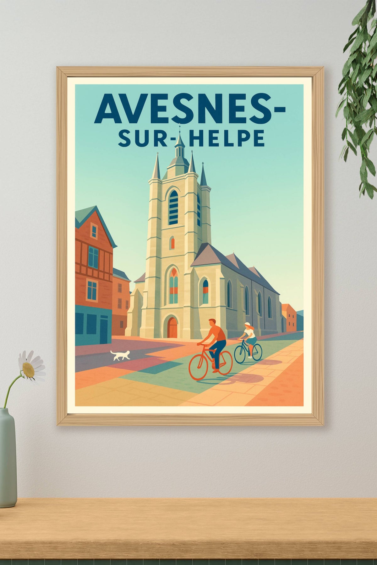 Affiche de Avesnes-sur-Helpe - Charme et douceur de vie à vélo