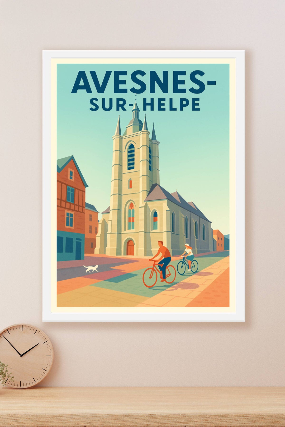Affiche de Avesnes-sur-Helpe - Charme et douceur de vie à vélo