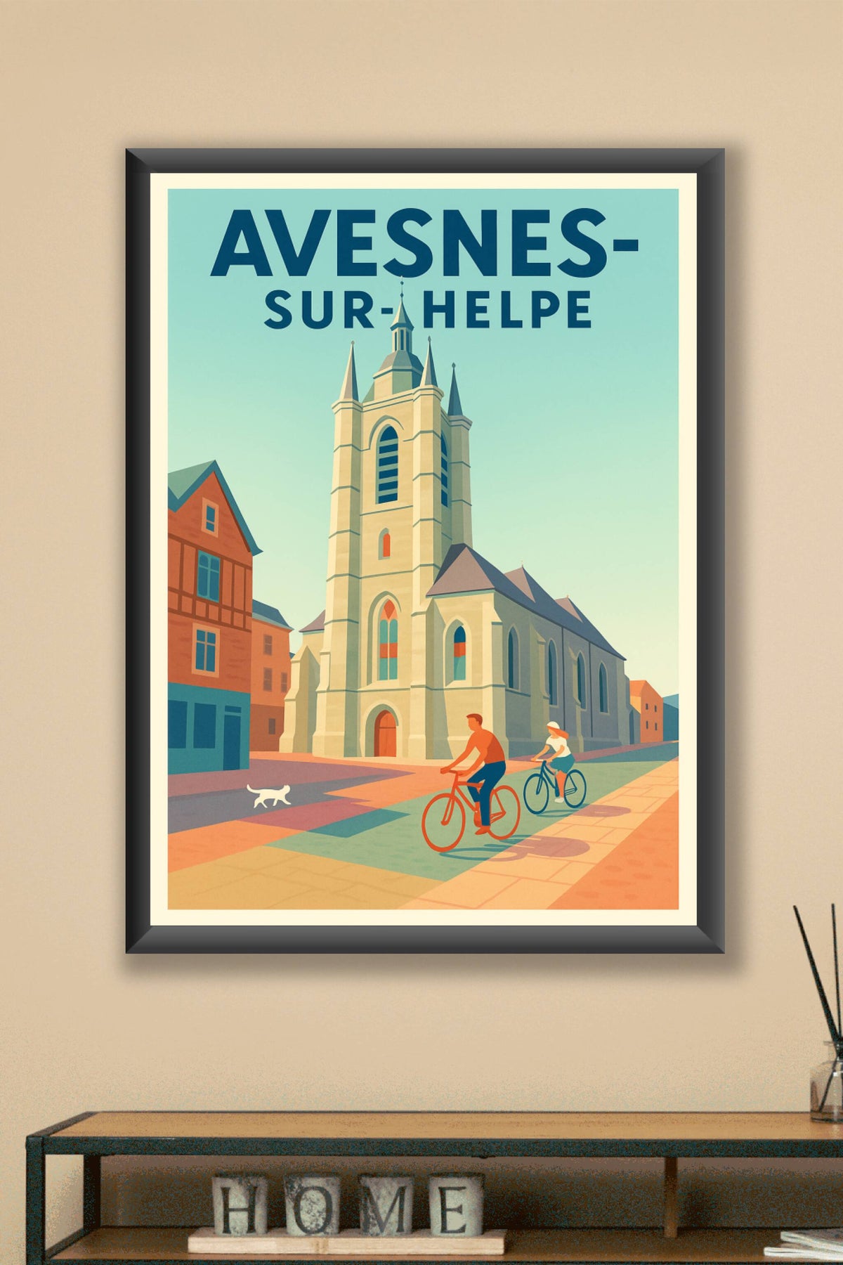 Affiche de Avesnes-sur-Helpe - Charme et douceur de vie à vélo
