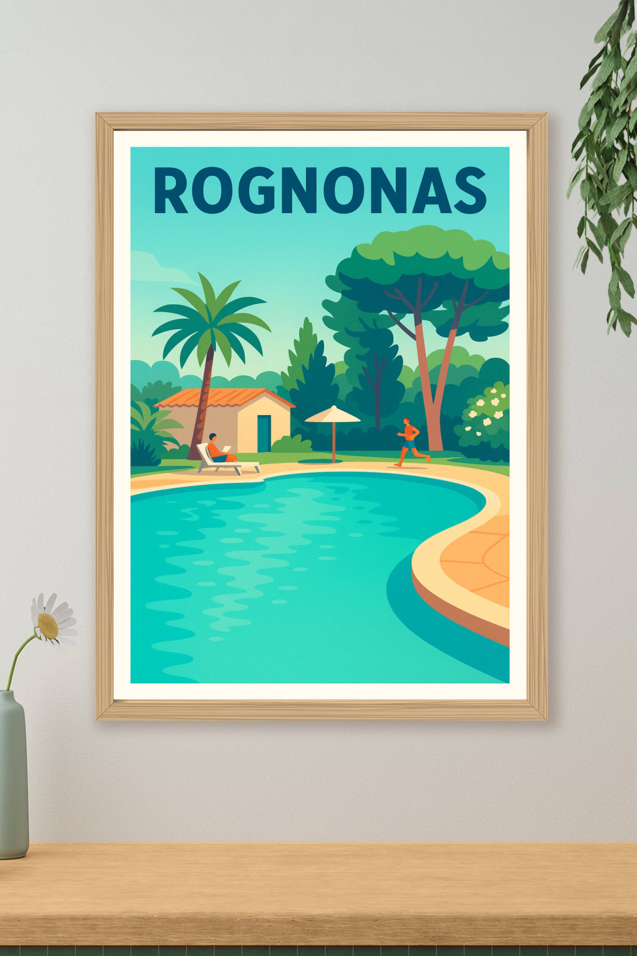 Affiche de Rognonas - Évasion au bord de la piscine