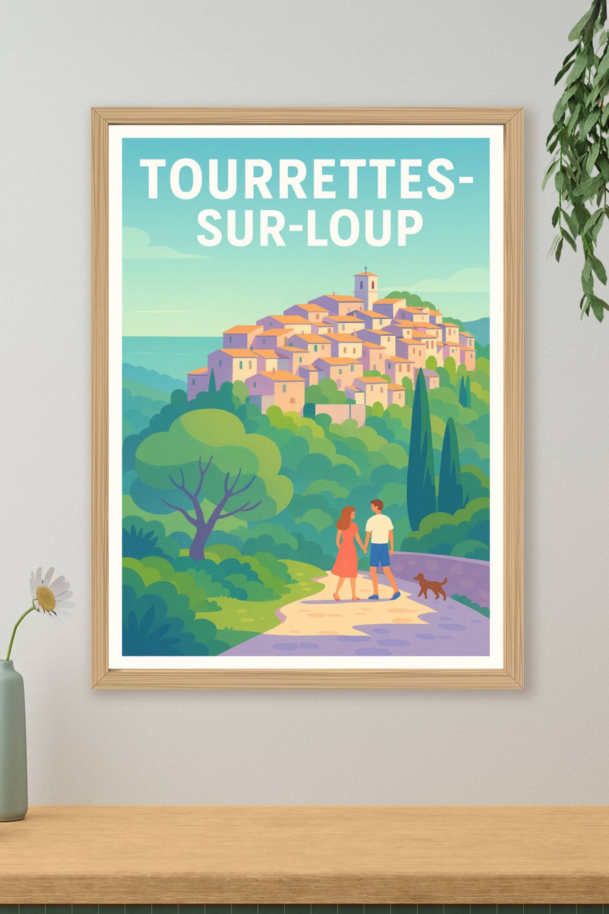Affiche de Tourrettes-sur-Loup - Le charme authentique de la Côte d'Azur