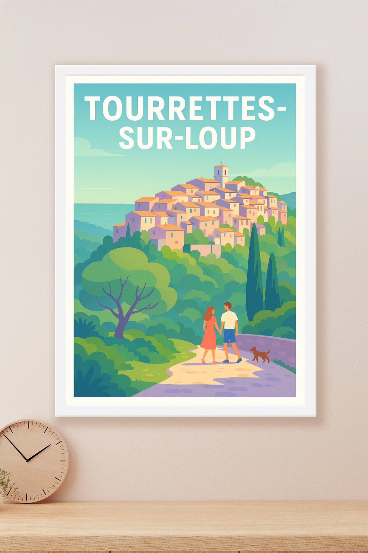 Affiche de Tourrettes-sur-Loup - Le charme authentique de la Côte d'Azur