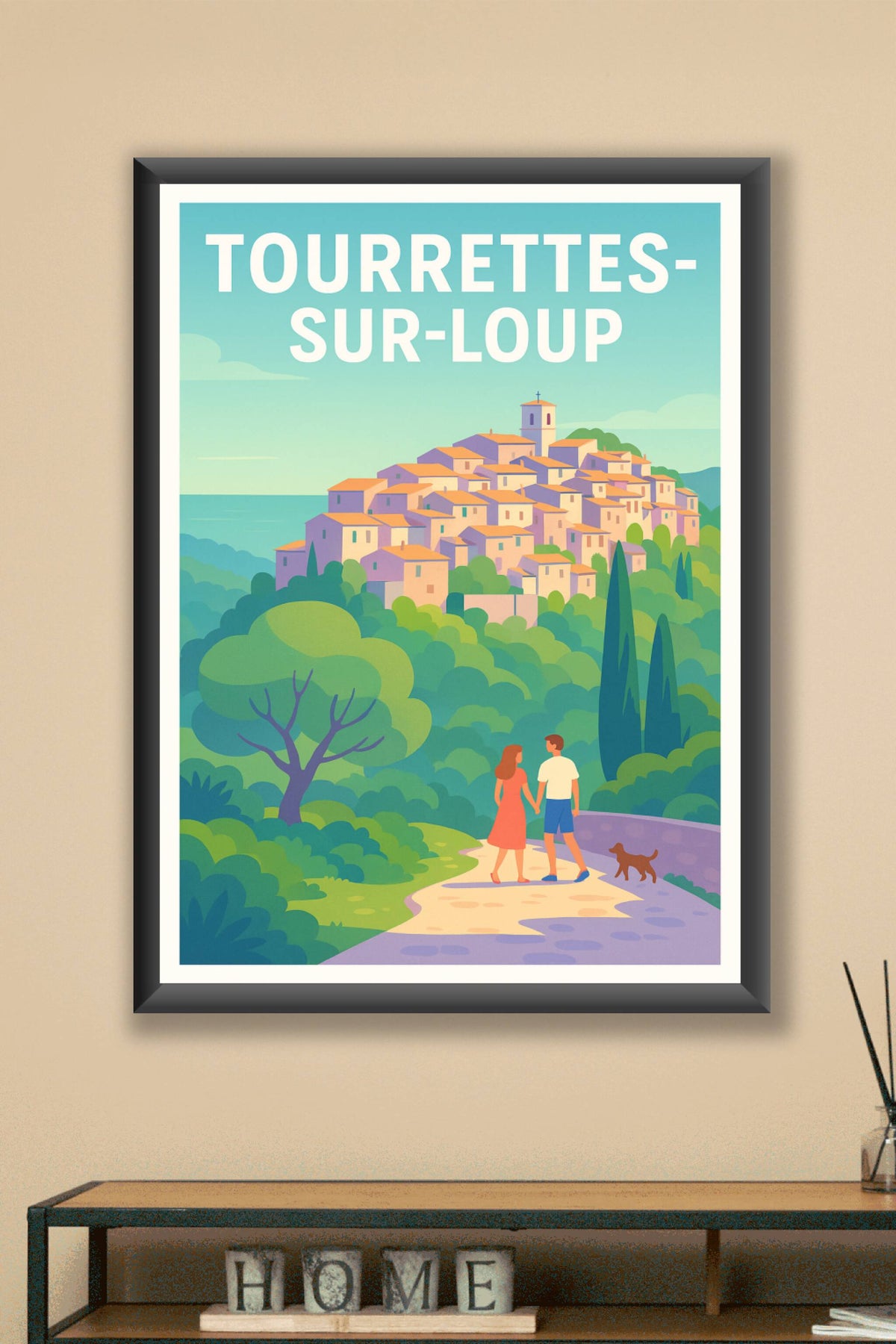 Affiche de Tourrettes-sur-Loup - Le charme authentique de la Côte d'Azur