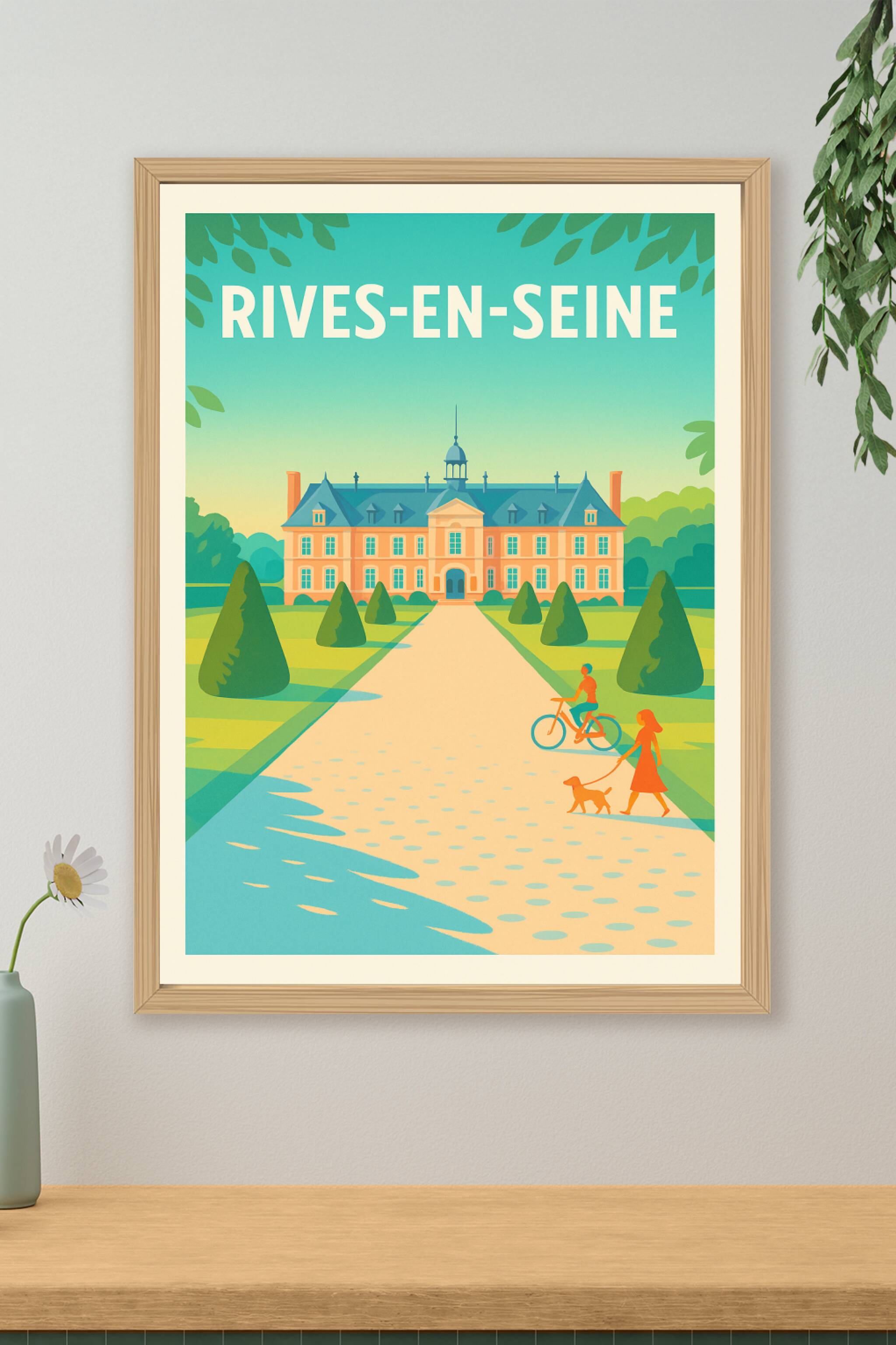 Affiche de Rives-en-Seine - Élégance et sérénité au bord de l'eau