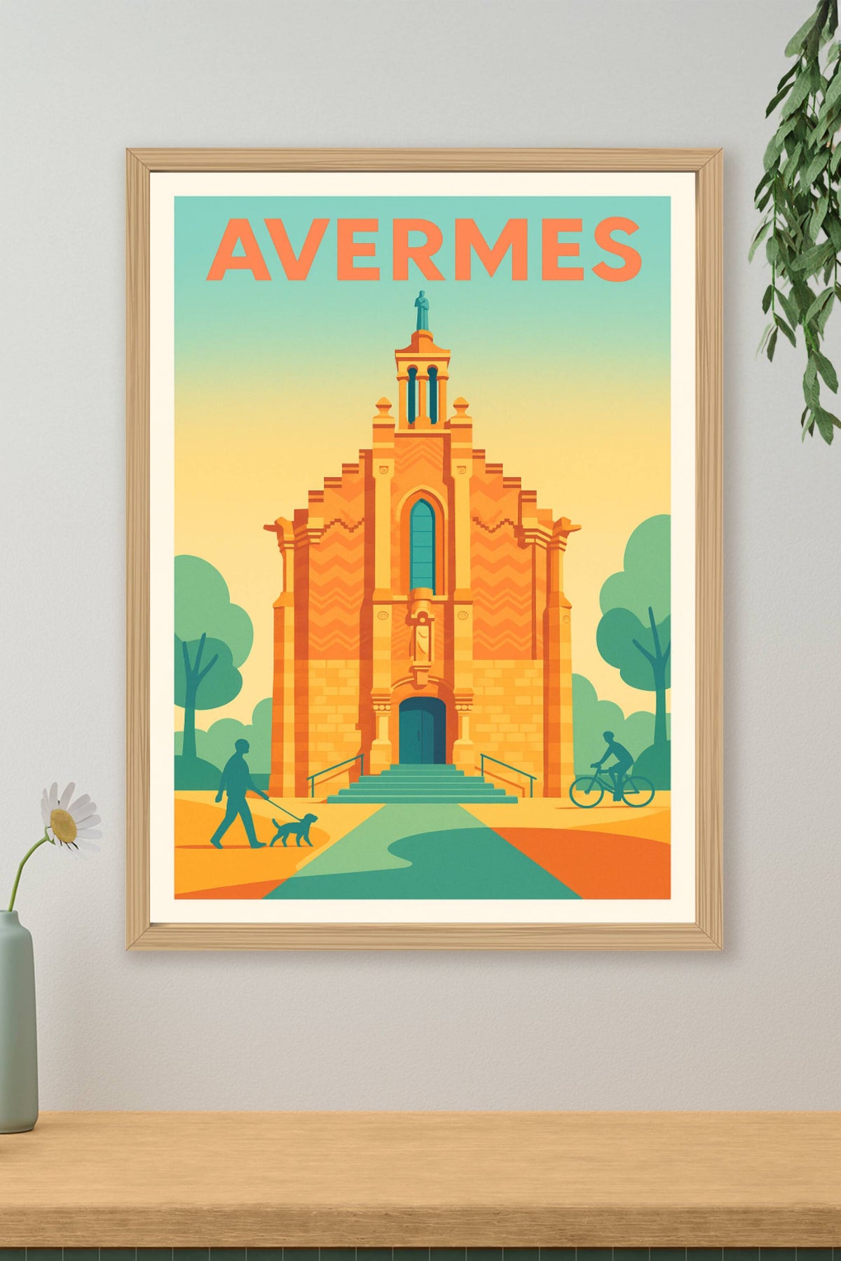 Affiche de Avermes - Harmonie architecturale au cœur de la ville