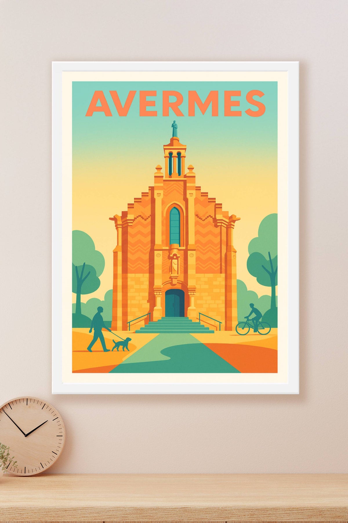 Affiche de Avermes - Harmonie architecturale au cœur de la ville