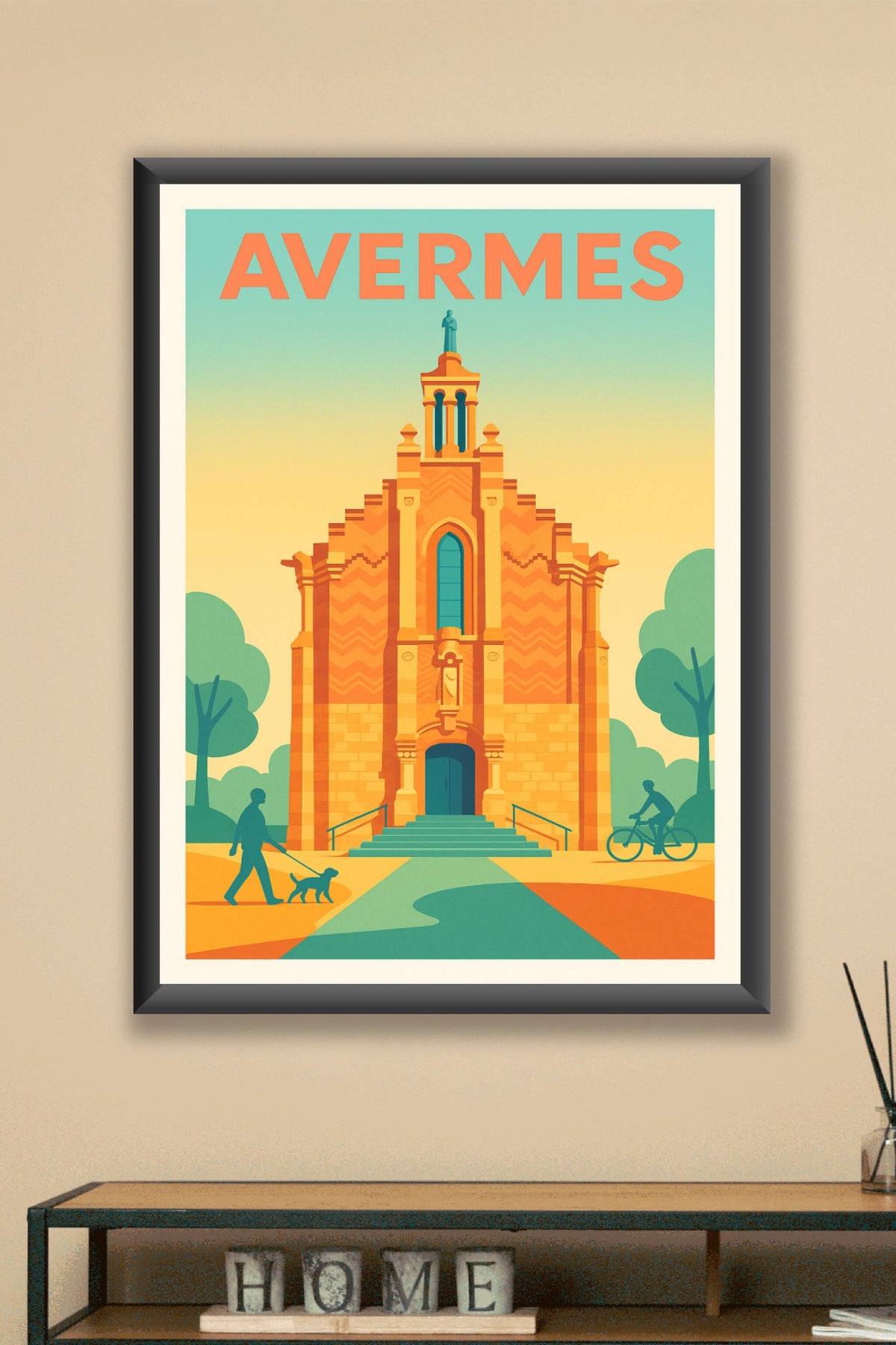 Affiche de Avermes - Harmonie architecturale au cœur de la ville