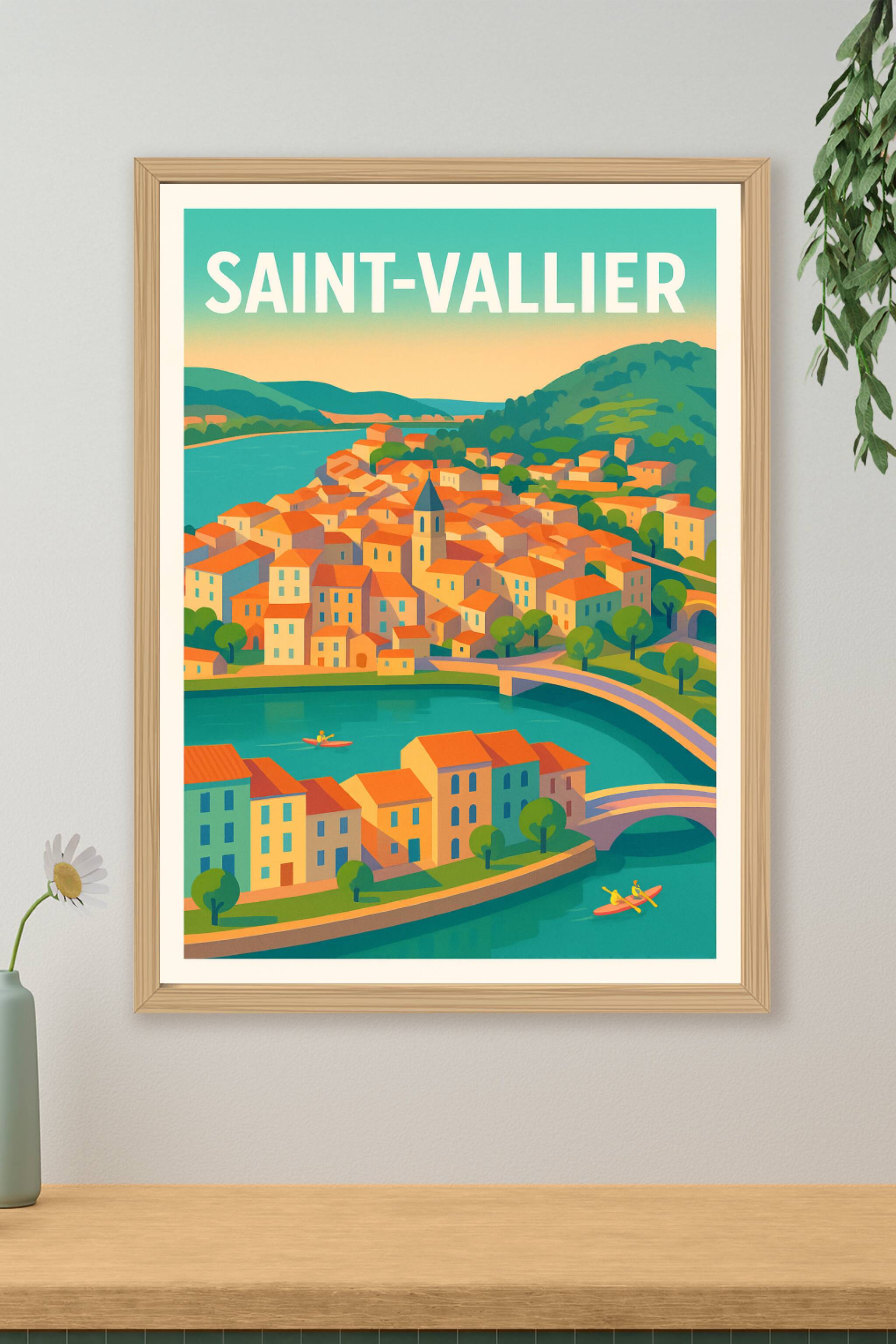 Affiche de Saint-Vallier - L'élégance paisible au fil de l'eau