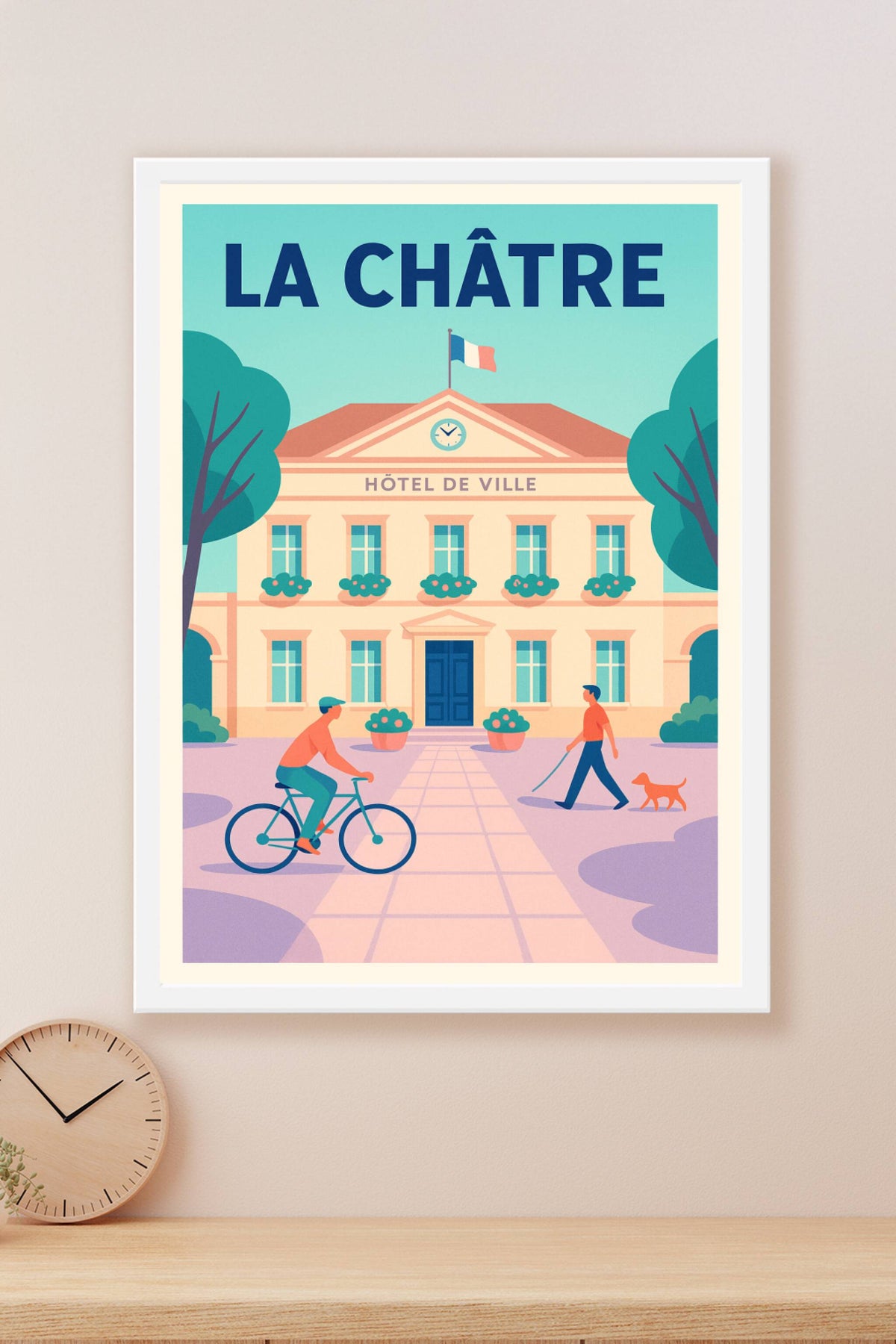 Affiche de La Châtre - L'élégance tranquille de l'Hôtel de Ville