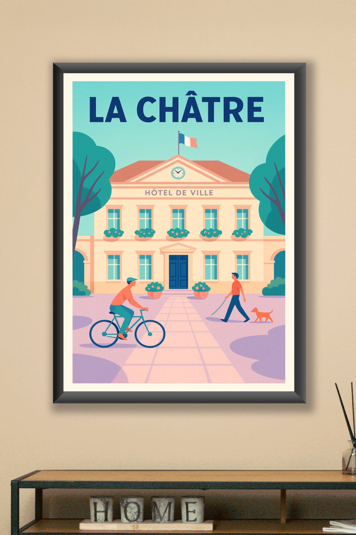 Affiche de La Châtre - L'élégance tranquille de l'Hôtel de Ville