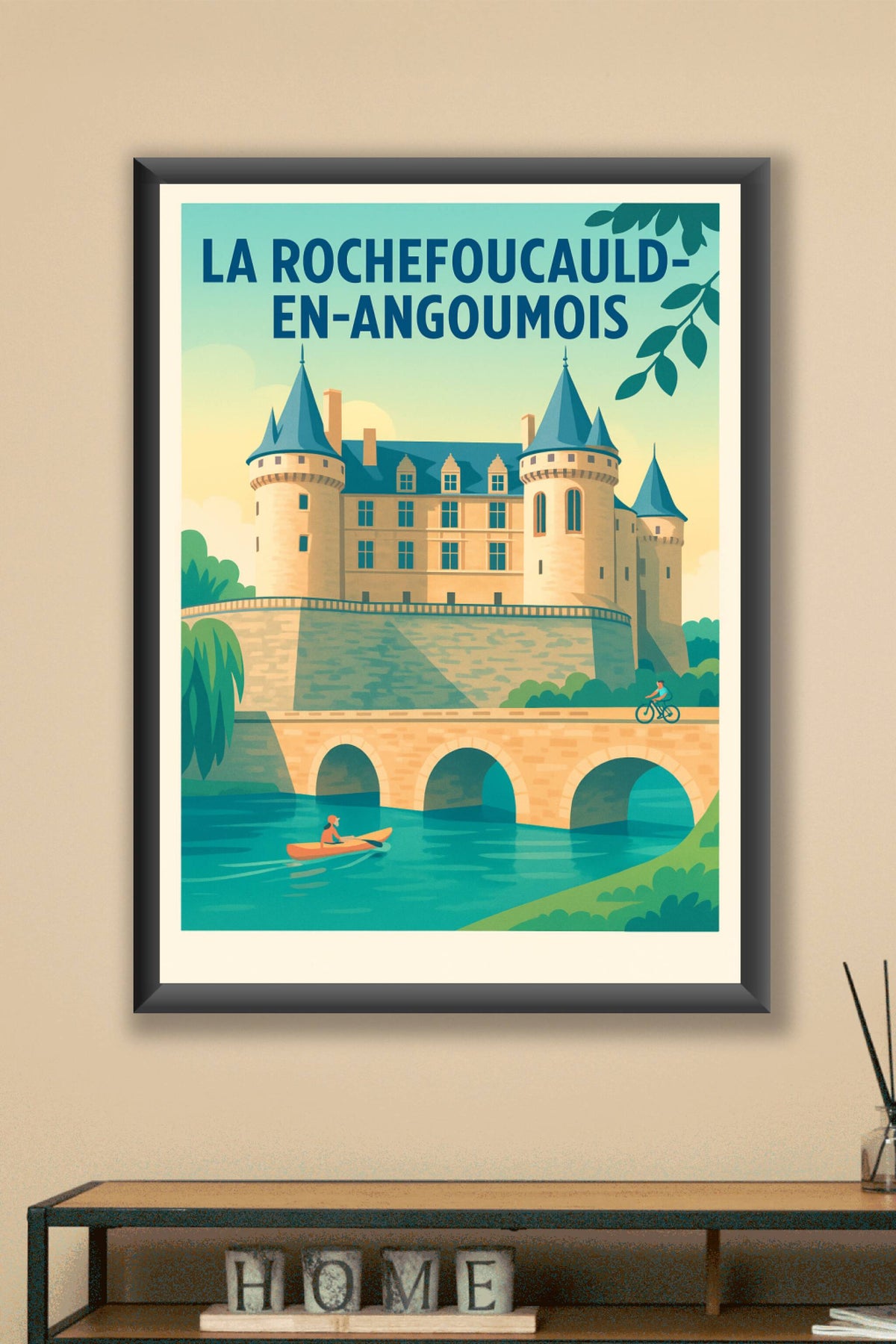 Affiche de La Rochefoucauld-en-Angoumois - Charme et histoire au fil de l'eau