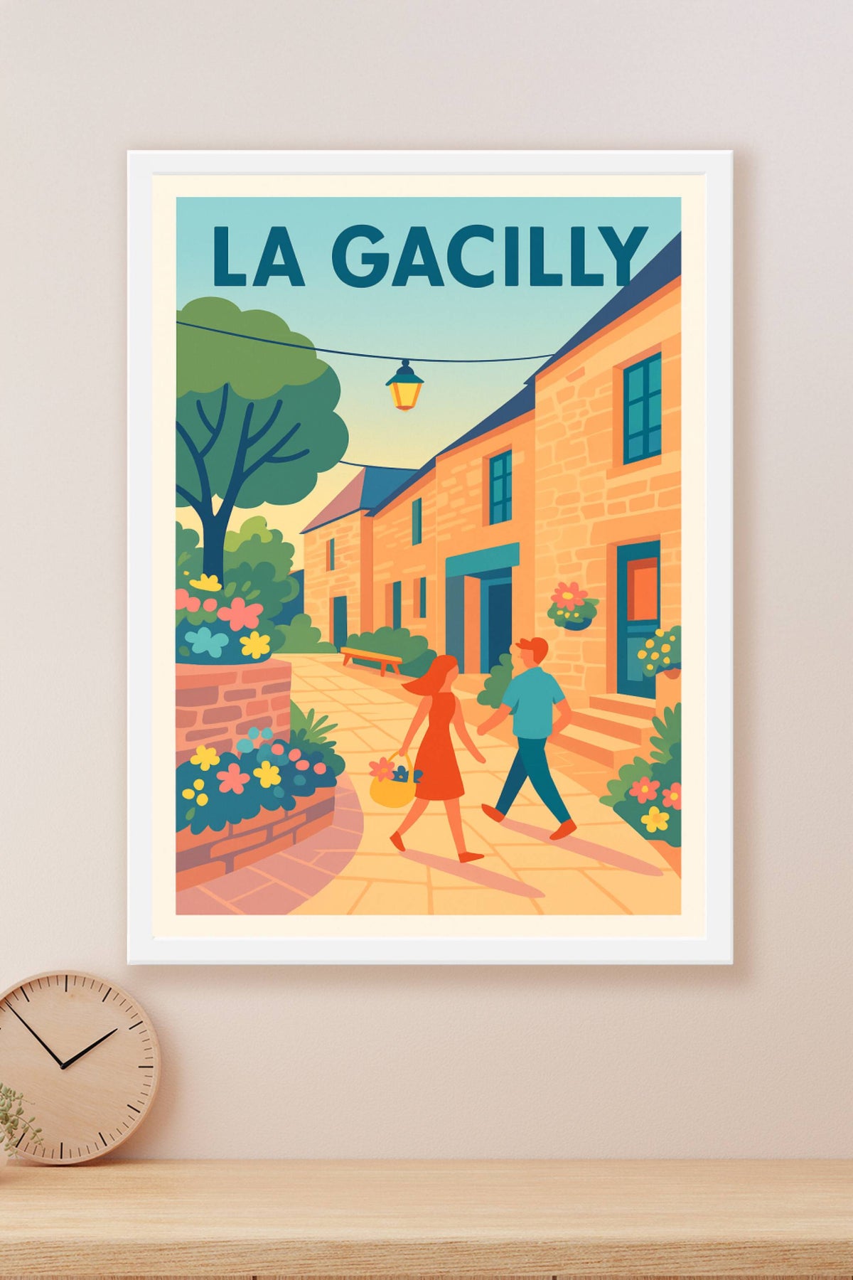 Affiche de La Gacilly - Promenade ensoleillée au cœur du village