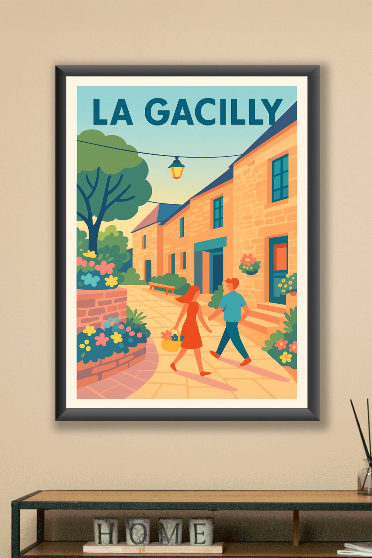 Affiche de La Gacilly - Promenade ensoleillée au cœur du village