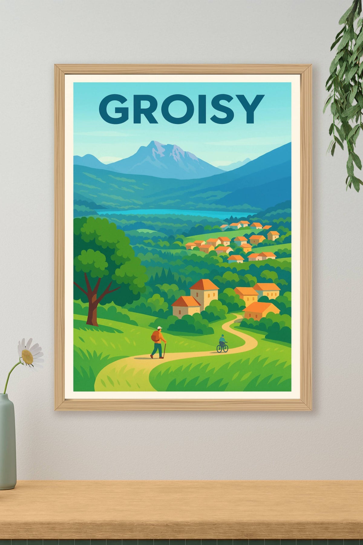 Affiche de Groisy - Évasion au cœur des montagnes verdoyantes
