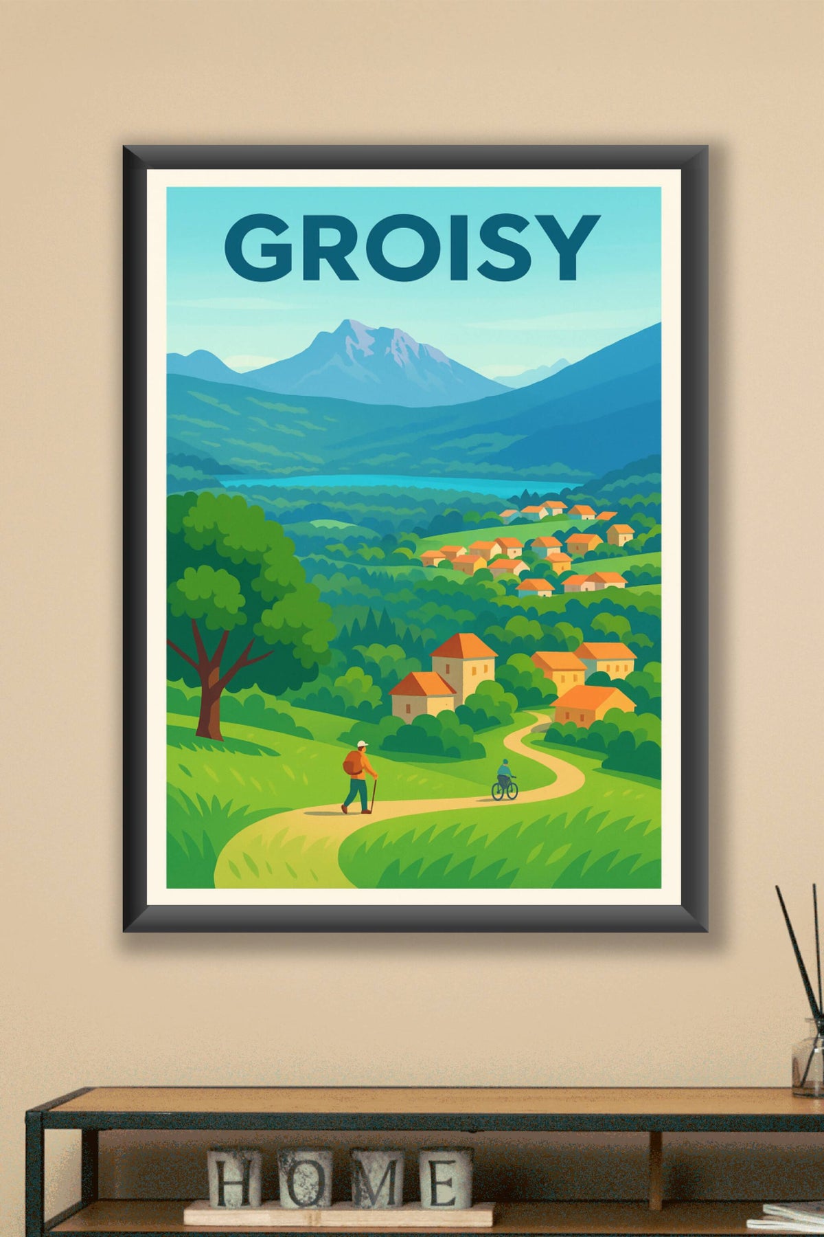 Affiche de Groisy - Évasion au cœur des montagnes verdoyantes