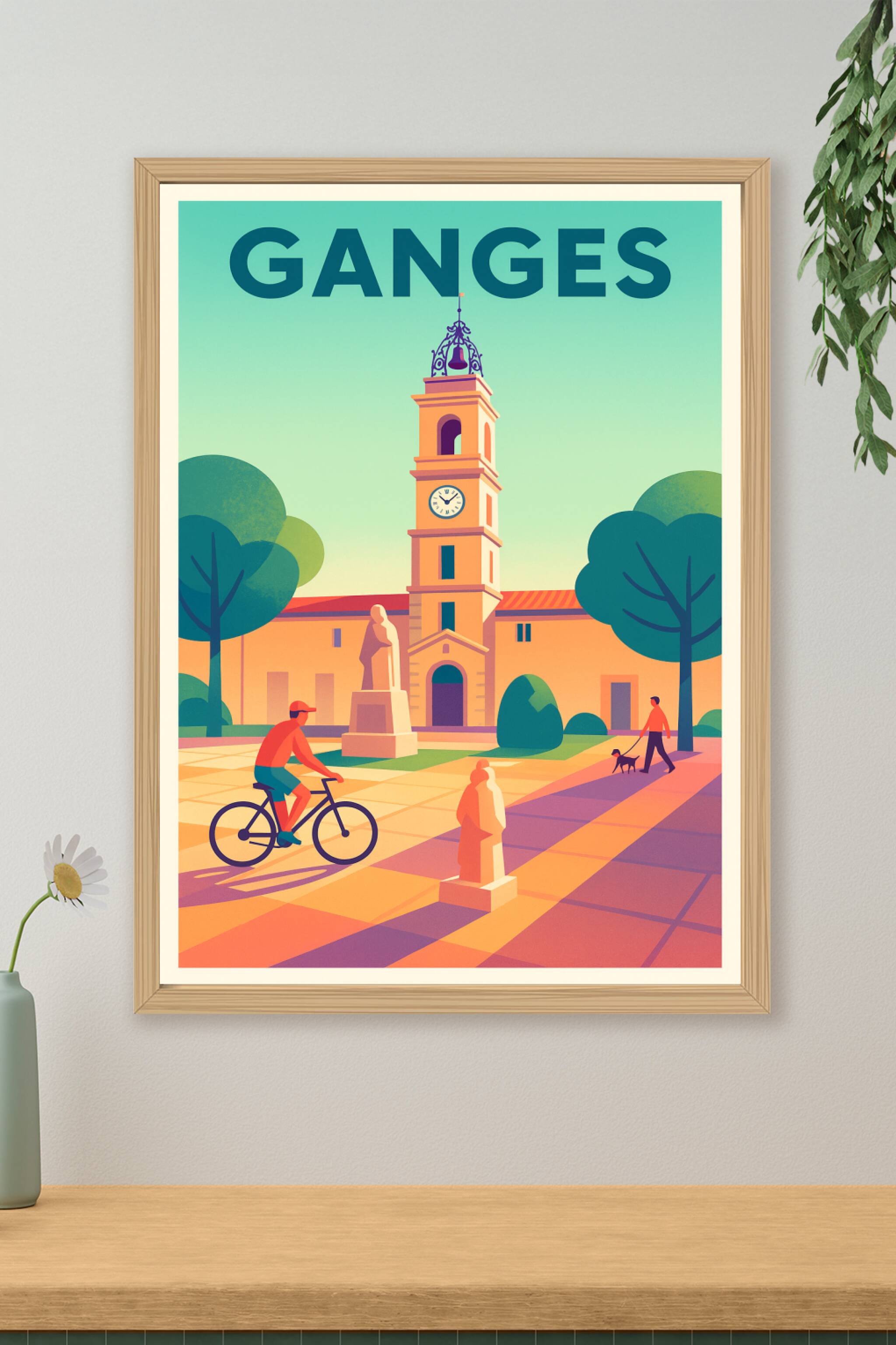 Affiche de Ganges - Charme et douceur au cœur de la ville