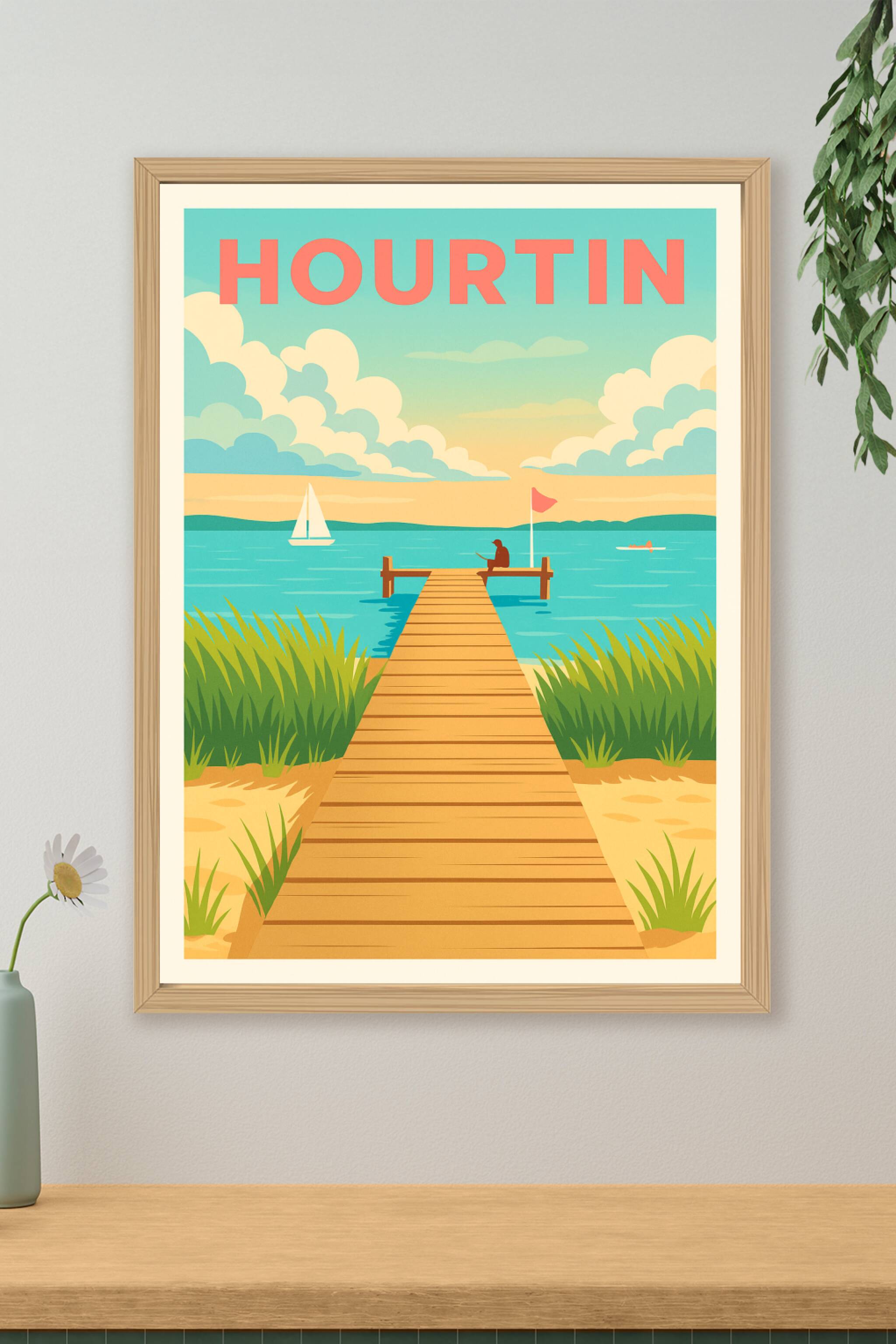 Affiche de Hourtin - Tranquillité au bord du lac