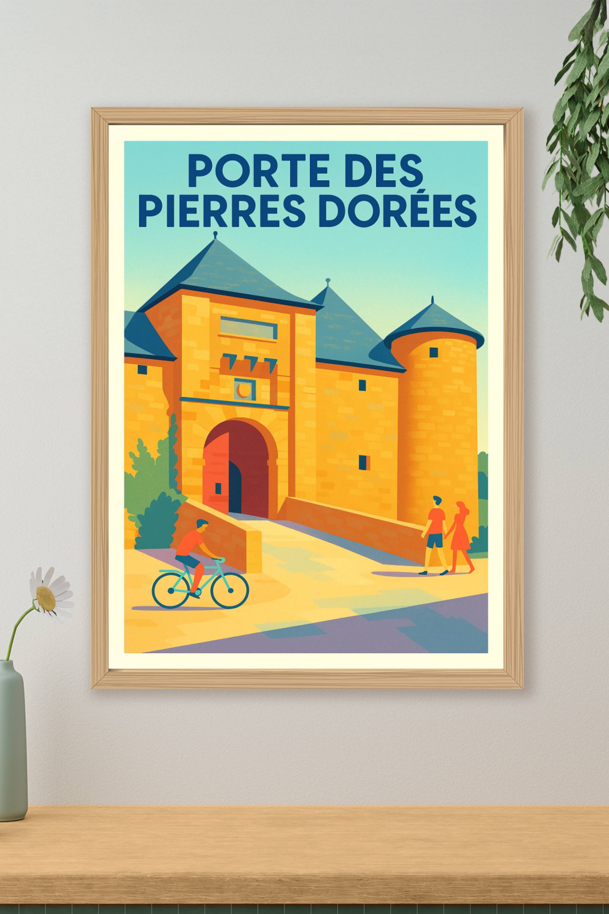 Affiche de Porte des Pierres Dorées - L'entrée emblématique du Beaujolais