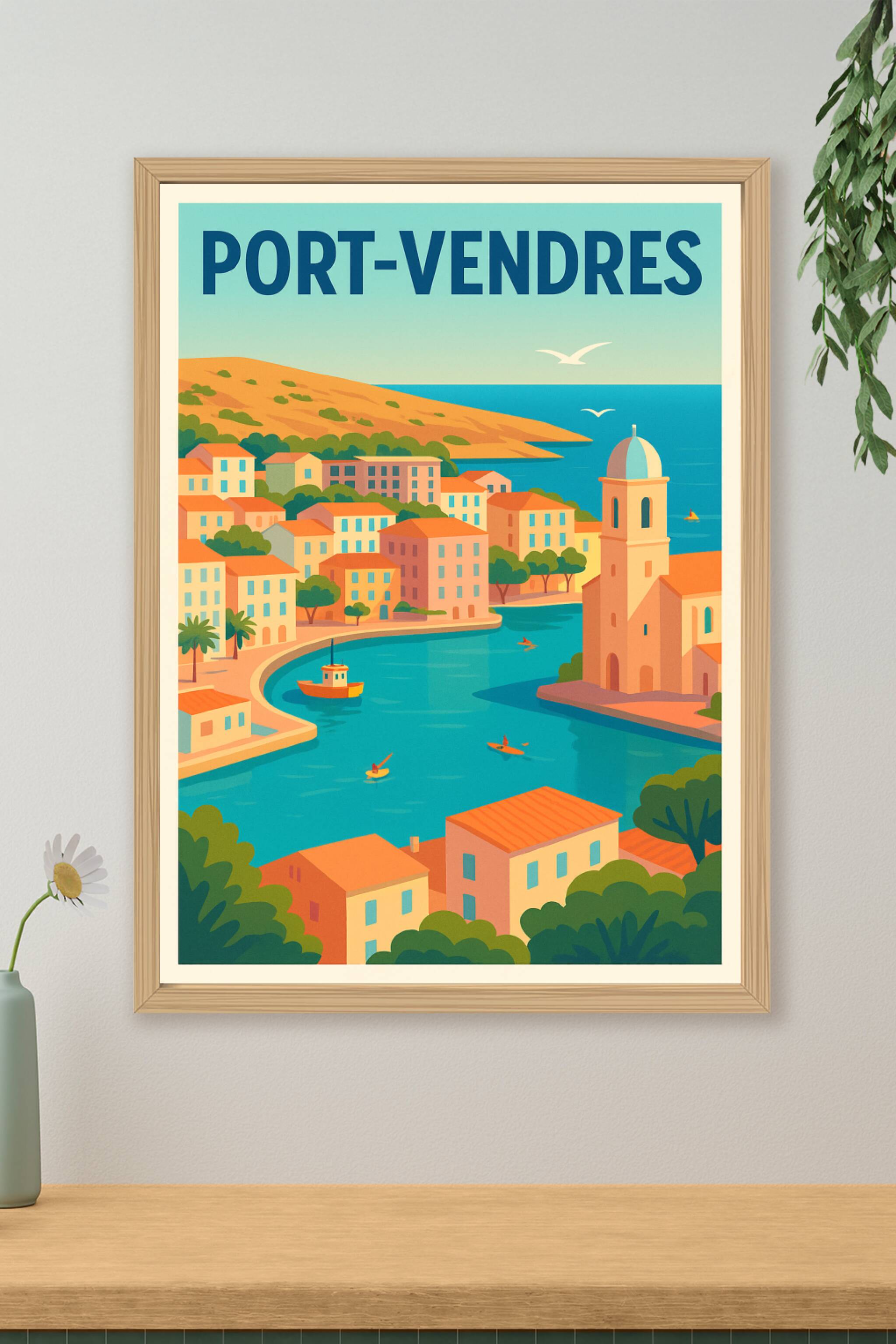 Affiche de Port-Vendres - L'escapade méditerranéenne colorée