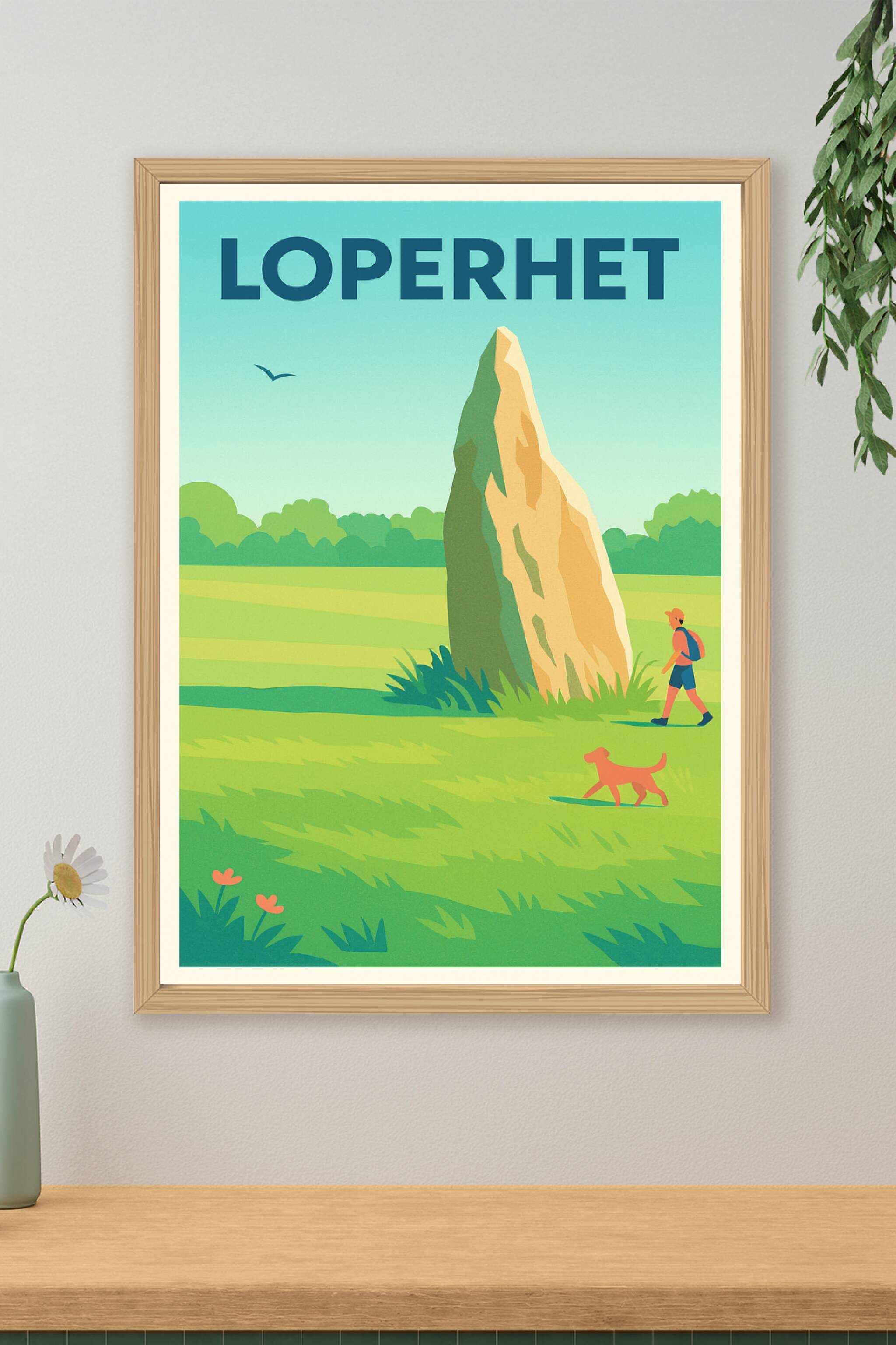 Affiche de Loperhet - Promenade bucolique au menhir emblématique