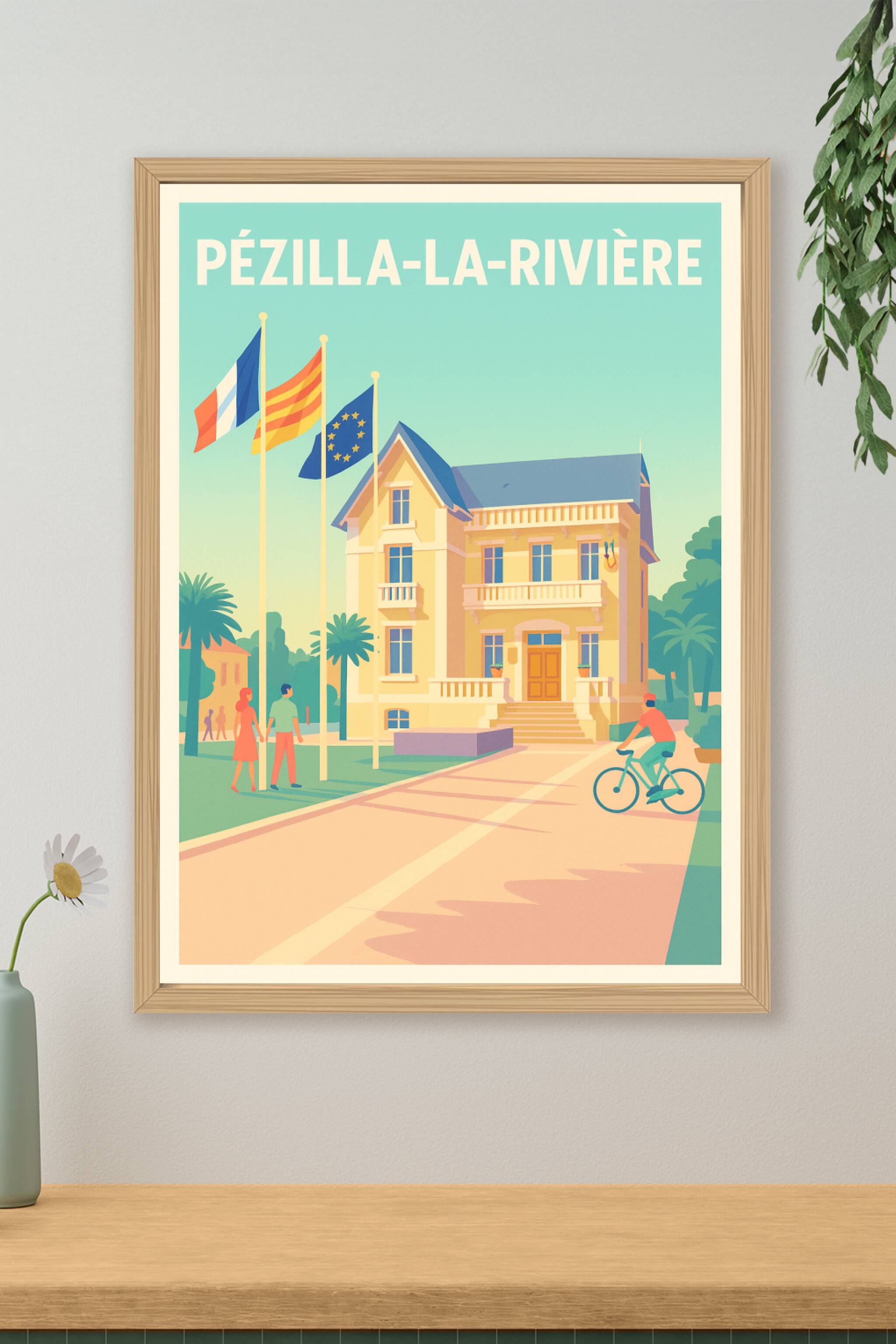 Affiche de Pézilla-la-Rivière - Charme et douceur au cœur du village