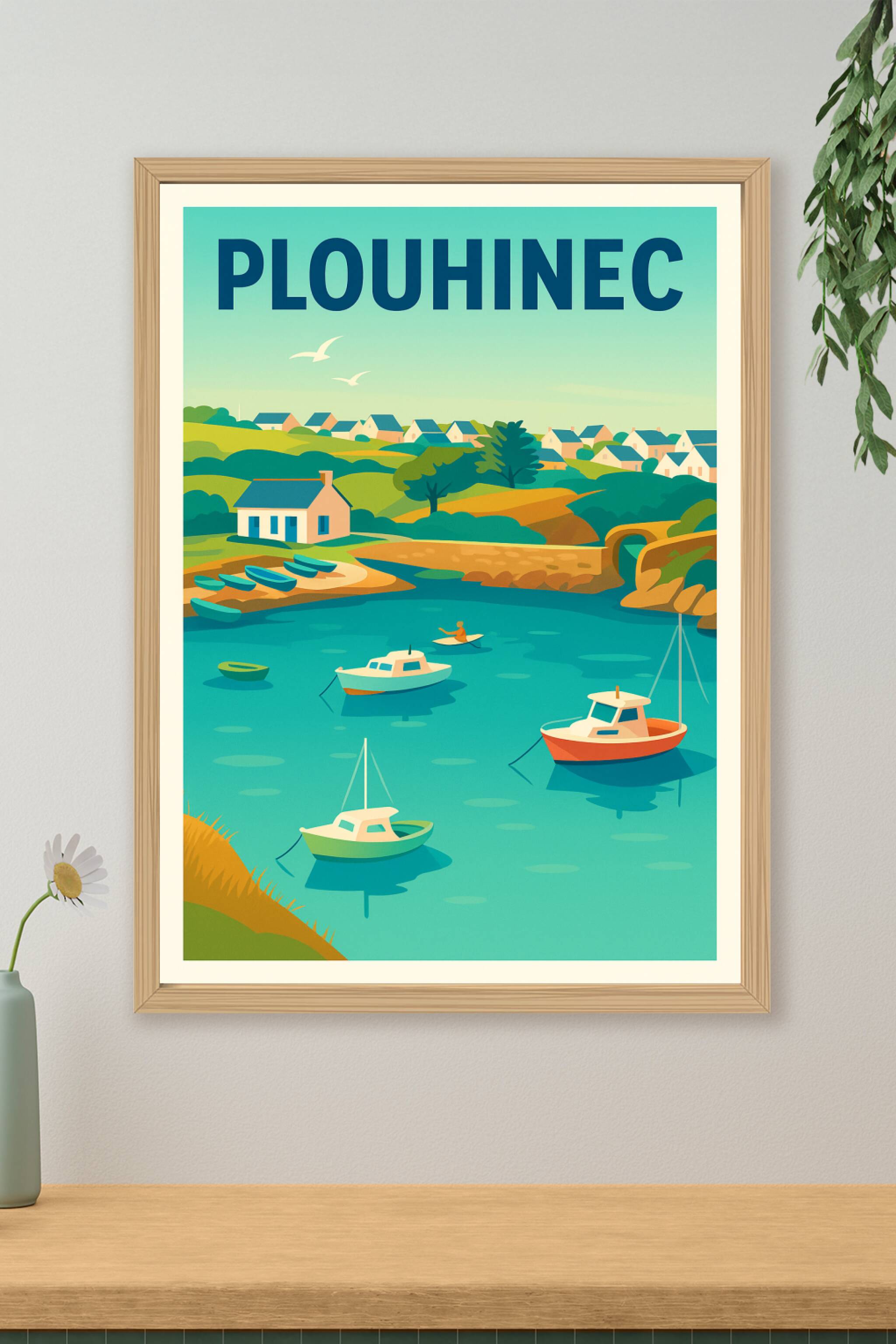Affiche de Plouhinec - Charme maritime et paysages paisibles