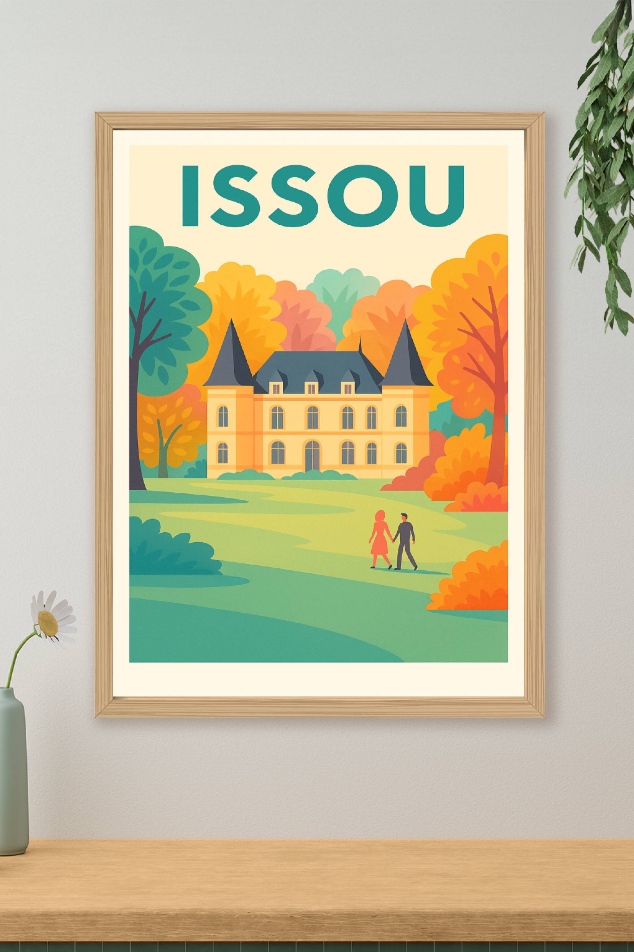 Affiche de Issou - Le charme intemporel de la nature et de l'architecture
