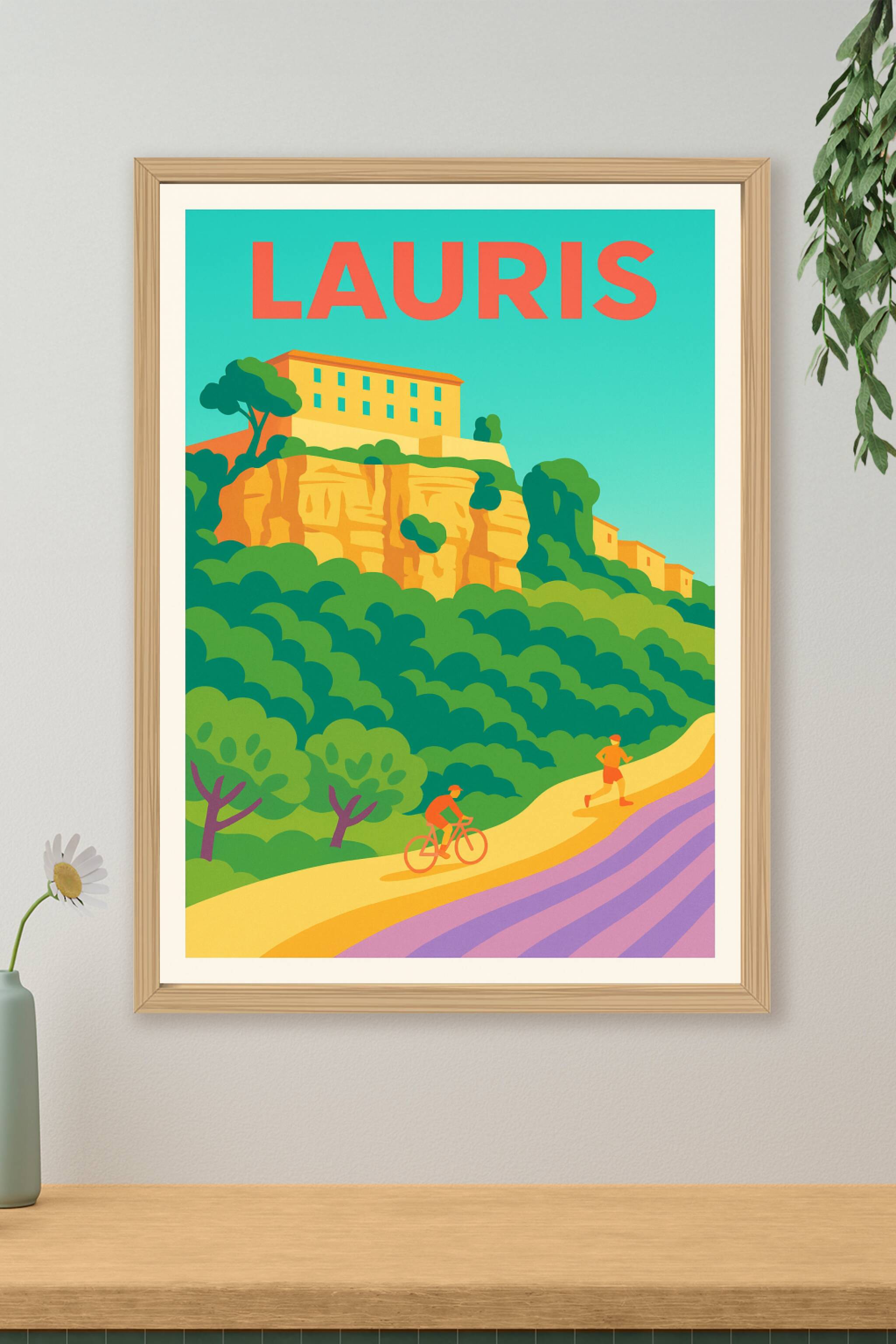 Affiche de Lauris - Évasion et nature en Provence