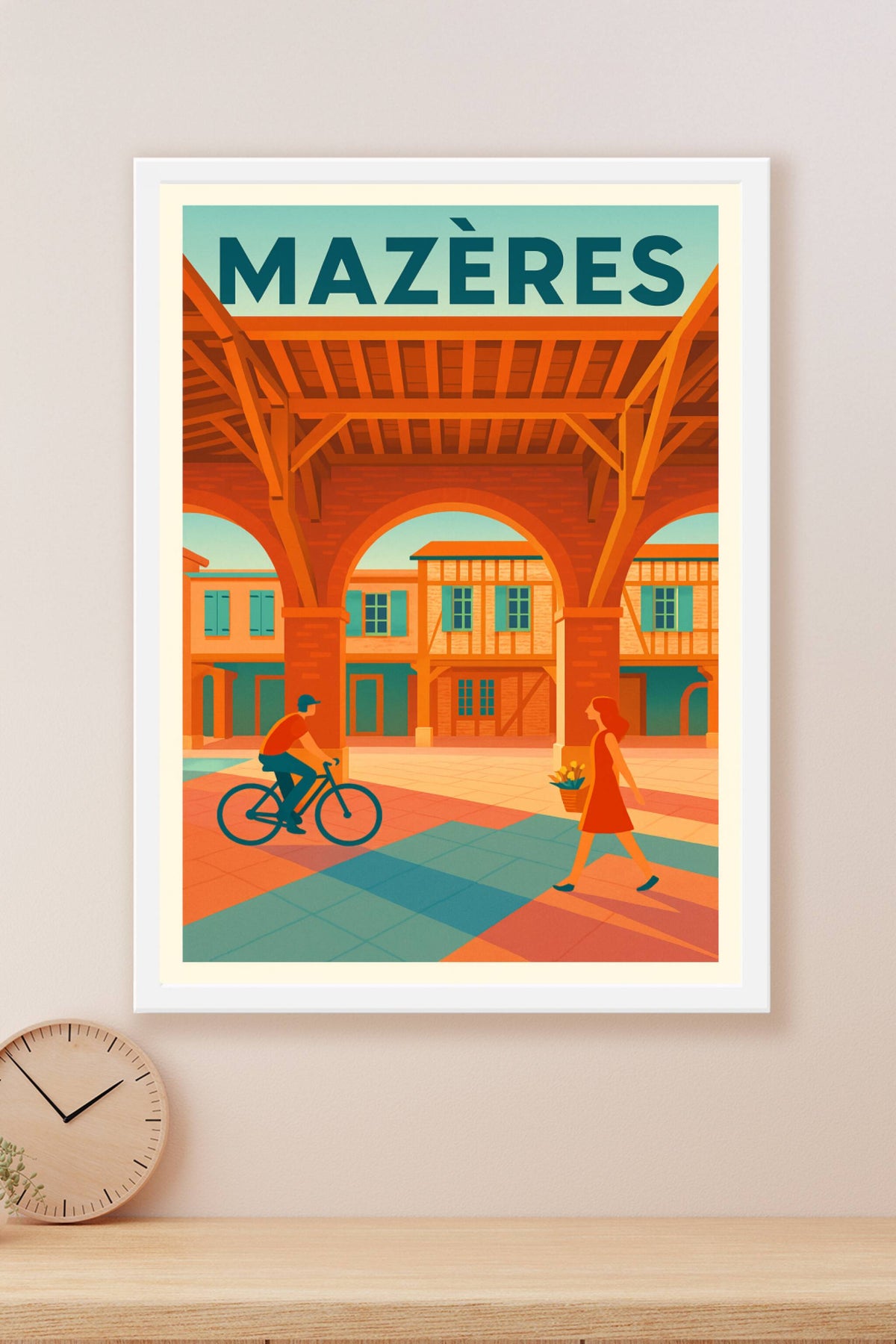 Affiche de Mazères - Charme et douceur sous les arcades