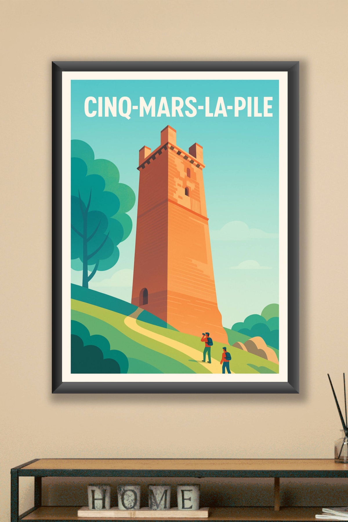 Affiche de Cinq-Mars-la-Pile - La tour emblématique au coeur de la nature