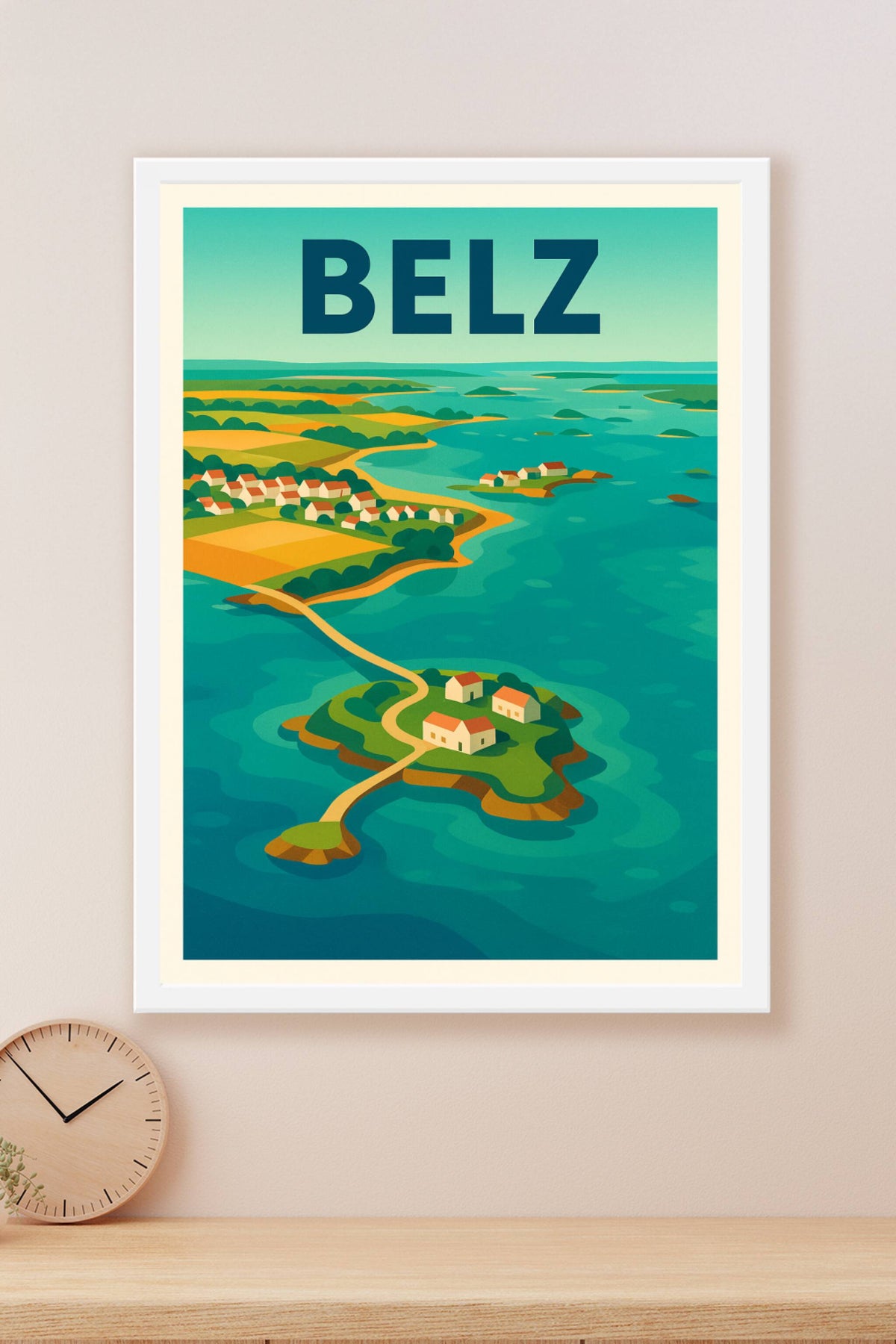 Affiche de Belz - Évasion colorée entre terre et mer