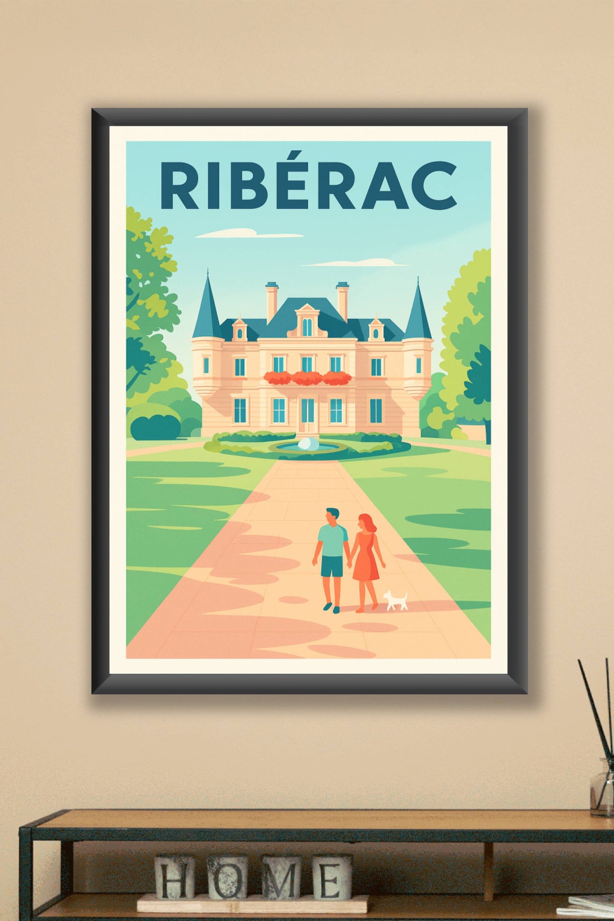 Affiche de Ribérac - Élégance et charme à la française