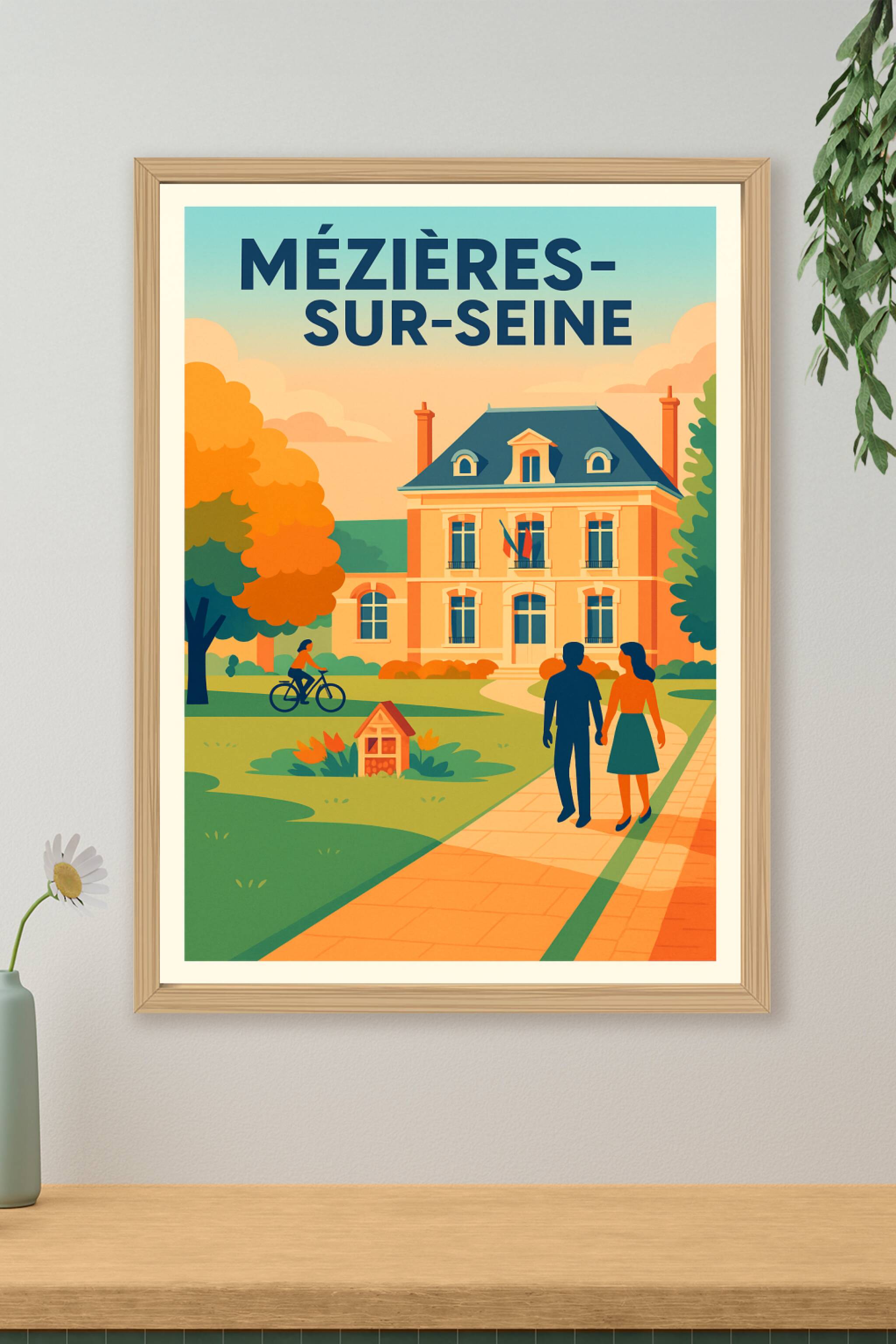 Affiche de Mézières-sur-Seine - Sérénité et charme au fil du temps