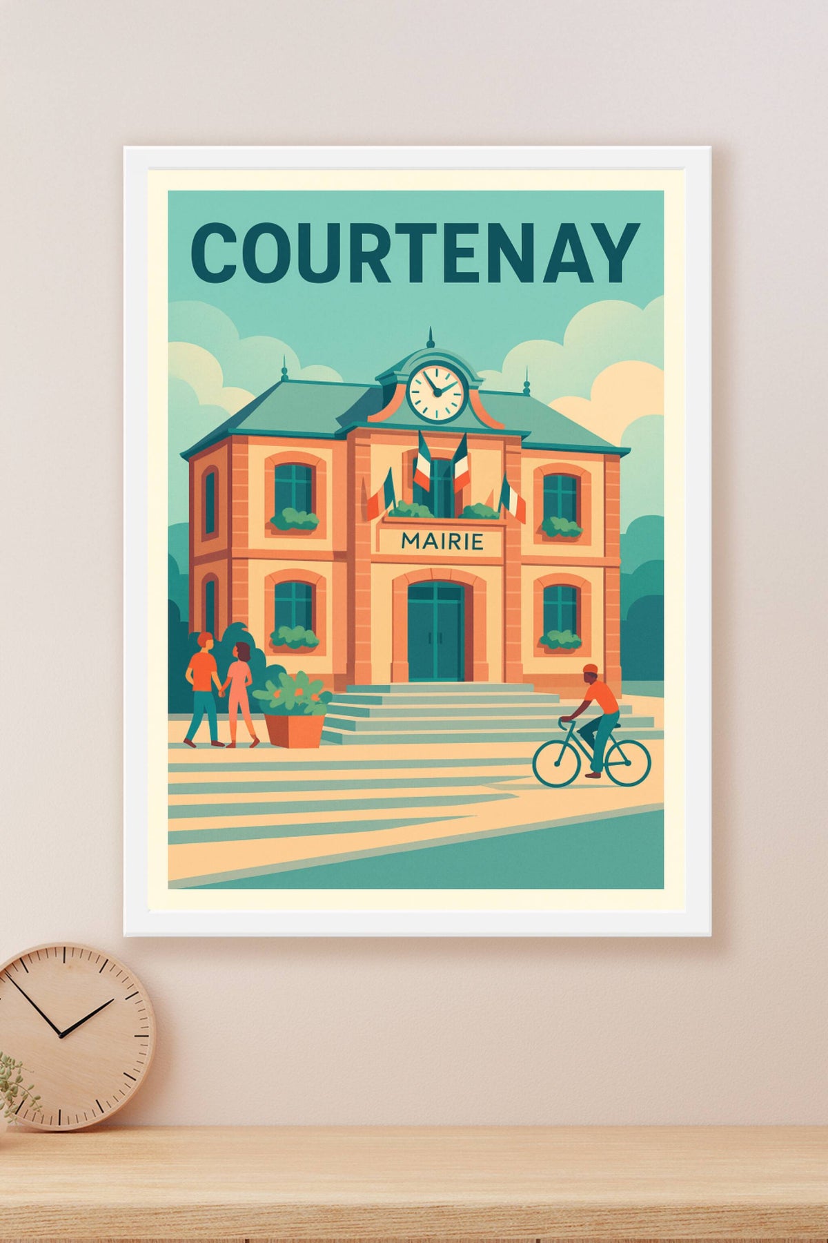 Affiche de Courtenay - L'élégance intemporelle de la mairie