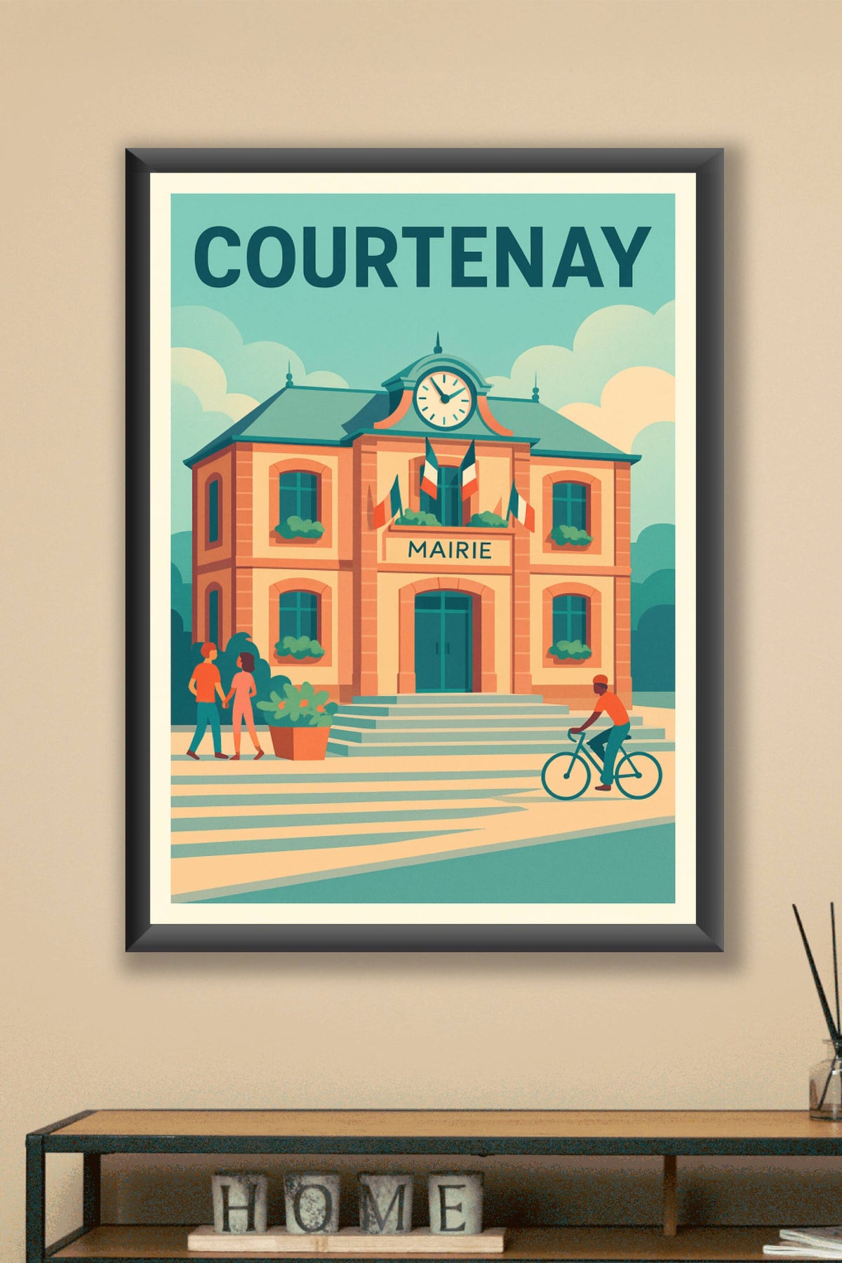 Affiche de Courtenay - L'élégance intemporelle de la mairie