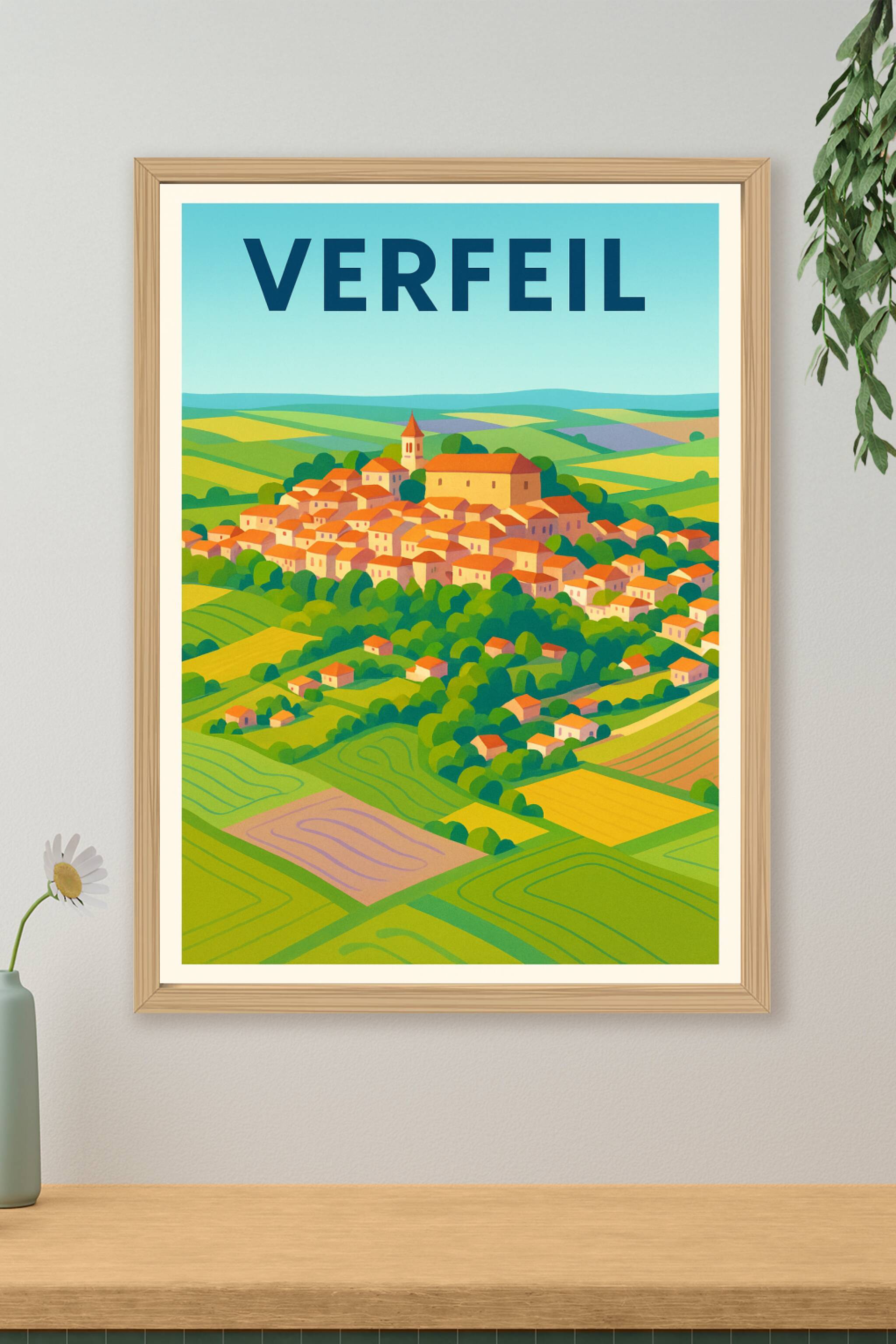 Affiche de Verfeil - Charme bucolique et couleurs lumineuses