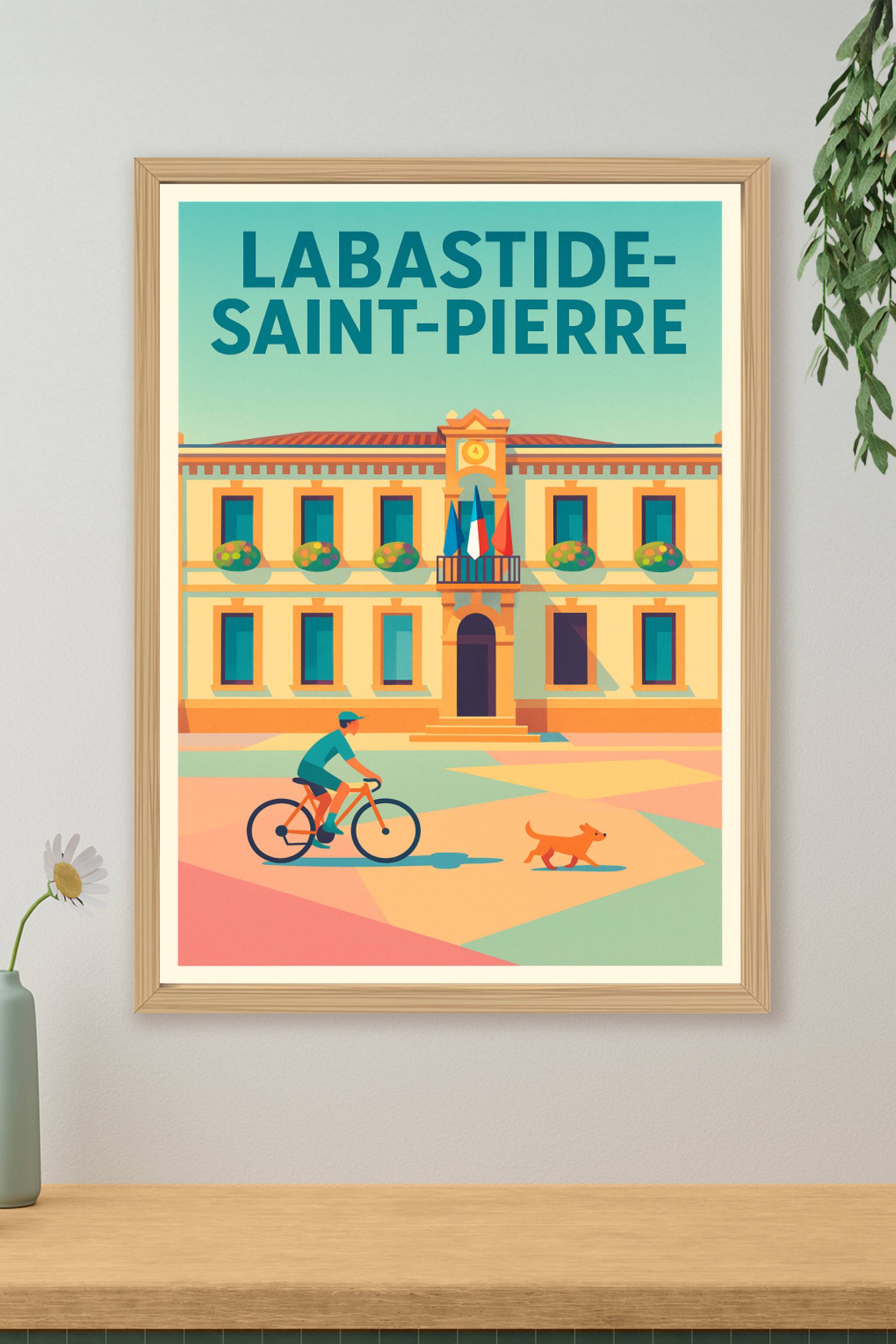 Affiche de Labastide-Saint-Pierre - Douceur et charme à vélo