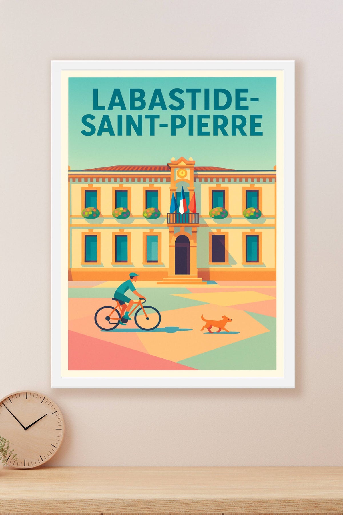 Affiche de Labastide-Saint-Pierre - Douceur et charme à vélo