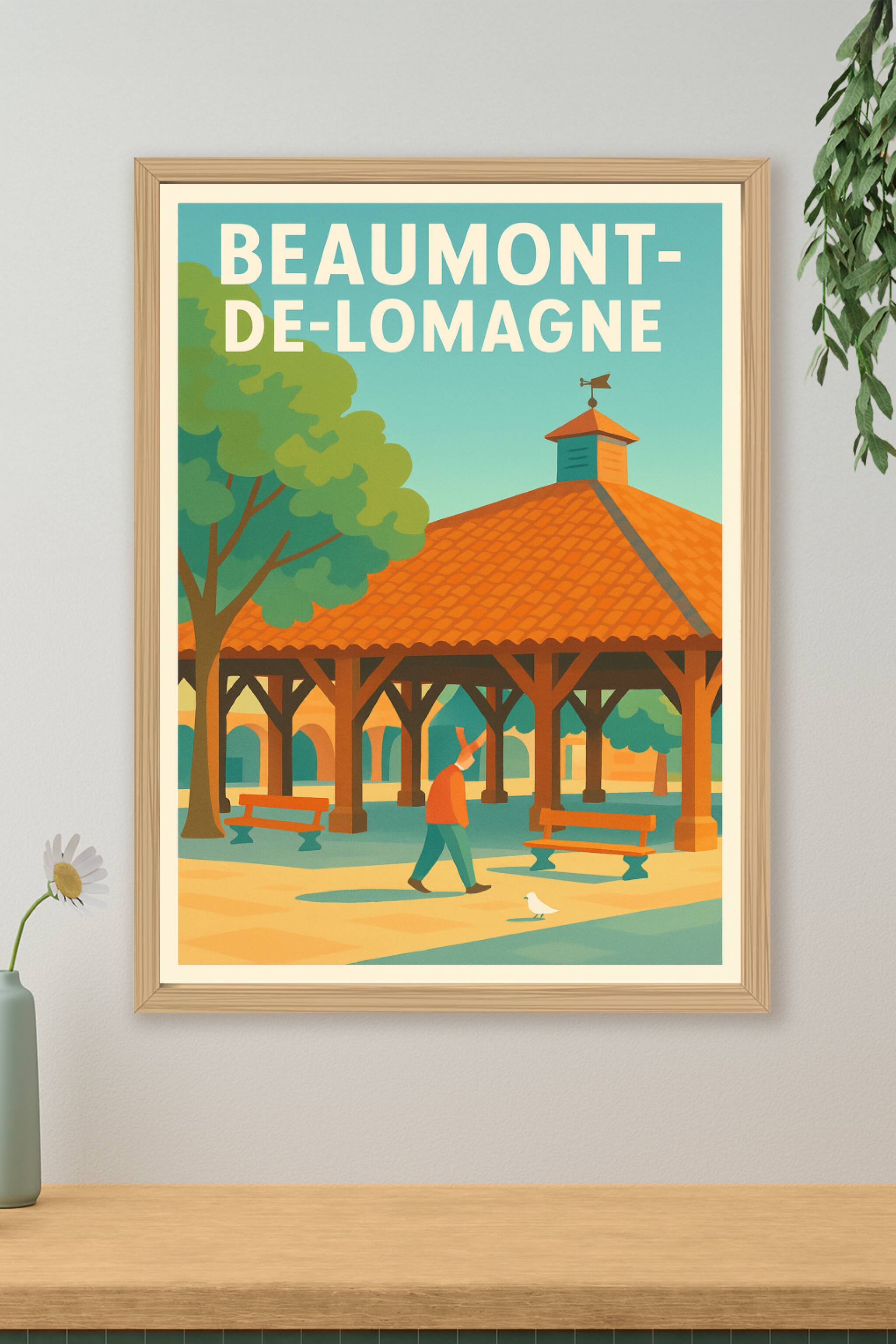 Affiche de Beaumont-de-Lomagne - Charme et quiétude sous la halle