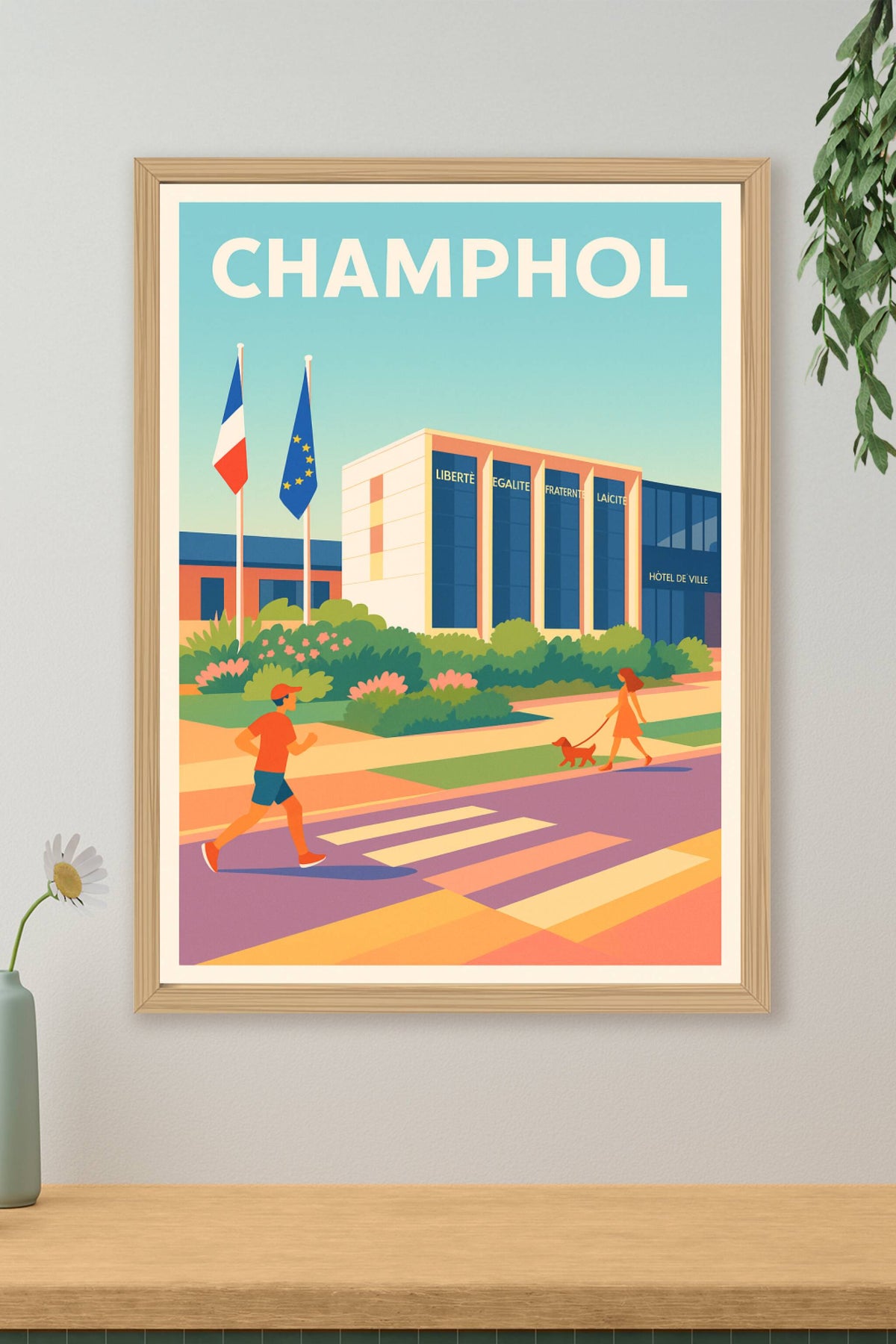 Affiche de Champhol - L'art de la vie municipale en couleurs